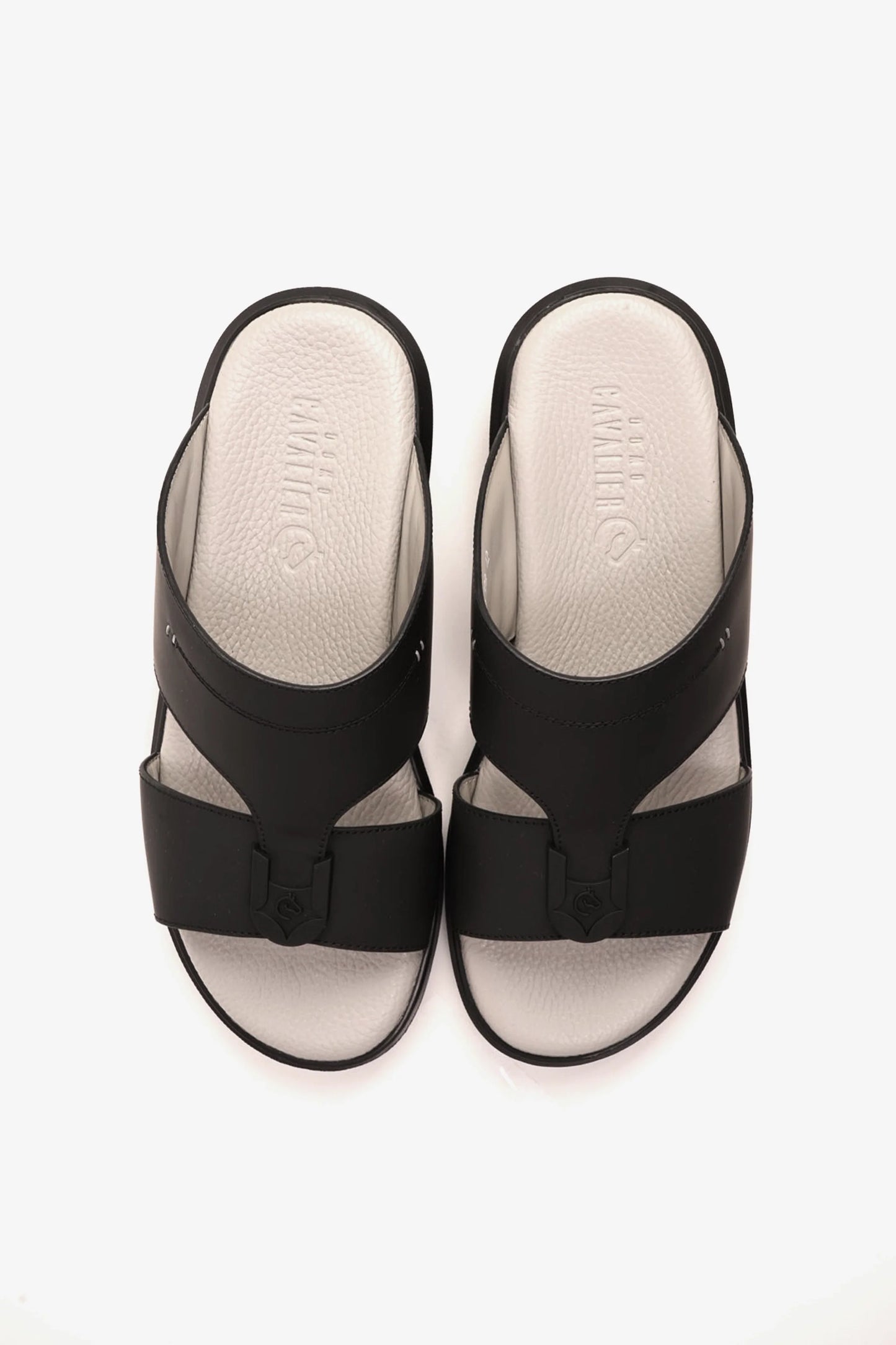 Cavalier Uomo Men's Arabic Sandals Black MSDCVALP128