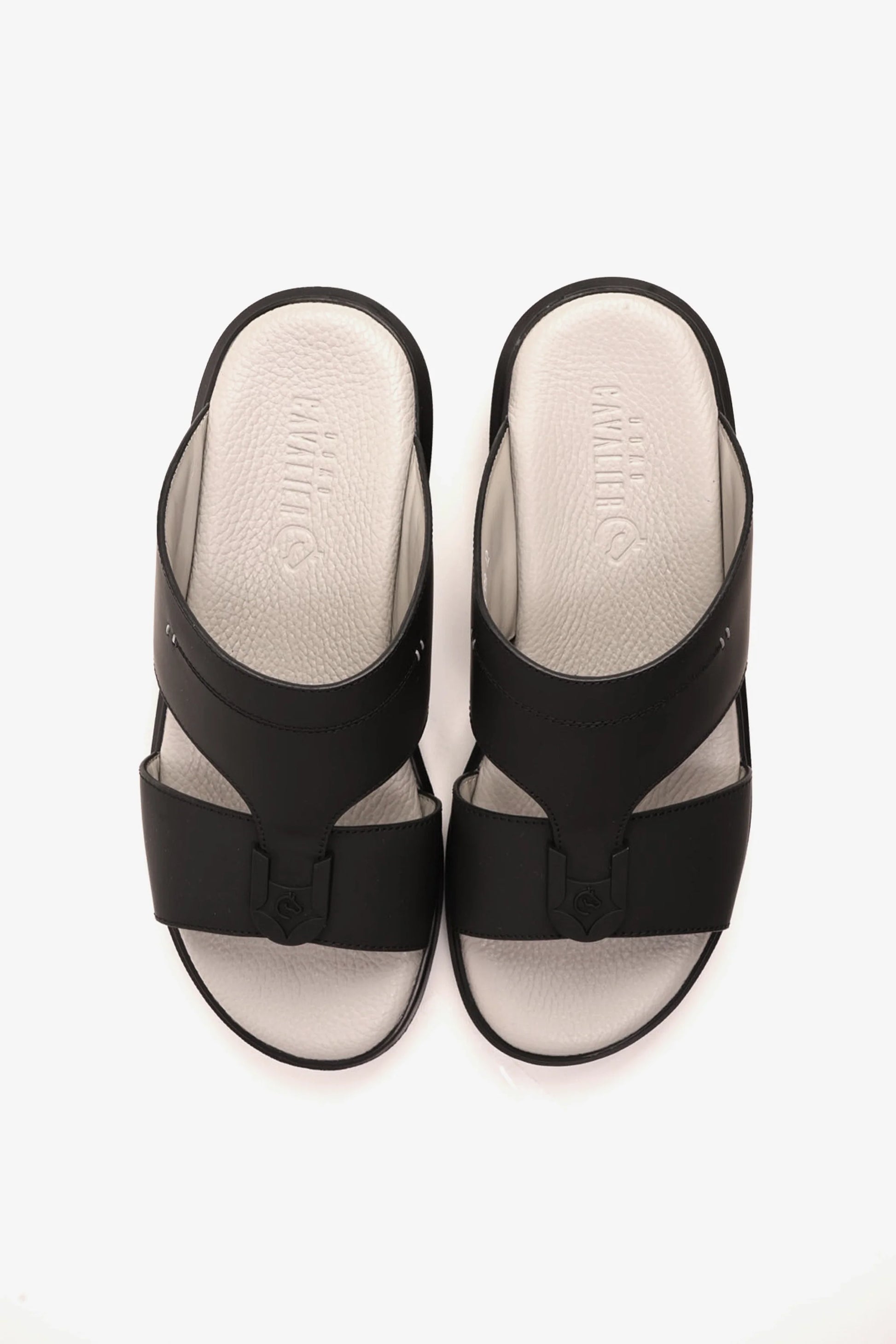 Cavalier Uomo Men's Arabic Sandals Black MSDCVALP128
