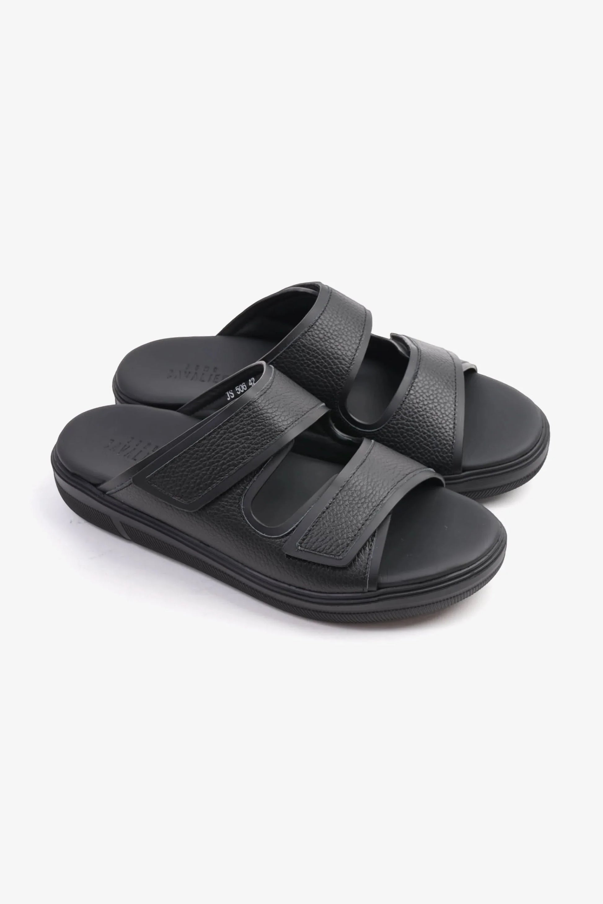 Cavalier Uomo Men's Designer Strap Arabic Sandals Black MSDCVJS506