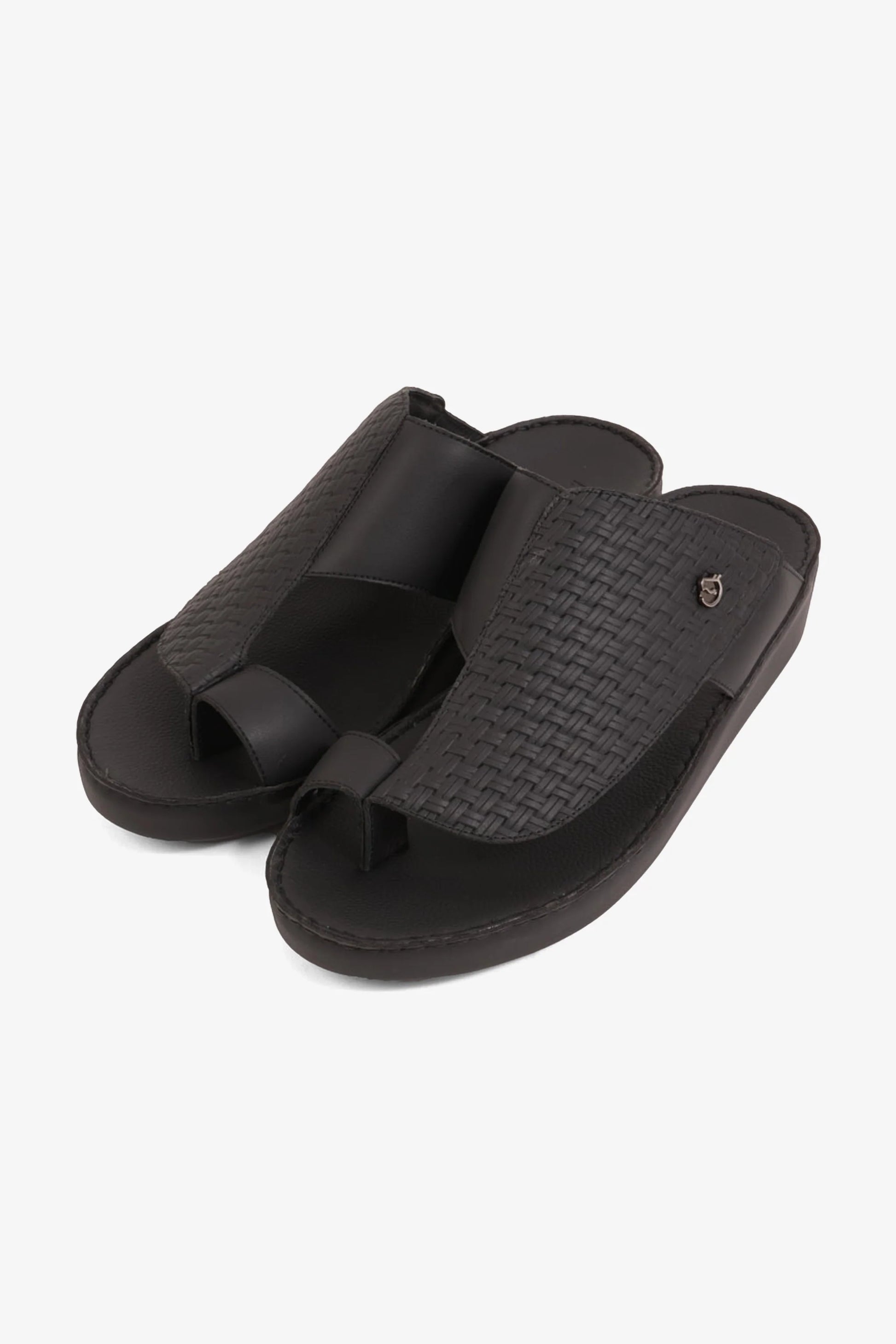 Cavalier Uomo Men's Elite Handcrafted Leather Arabic Sandals Black MSDCV1118