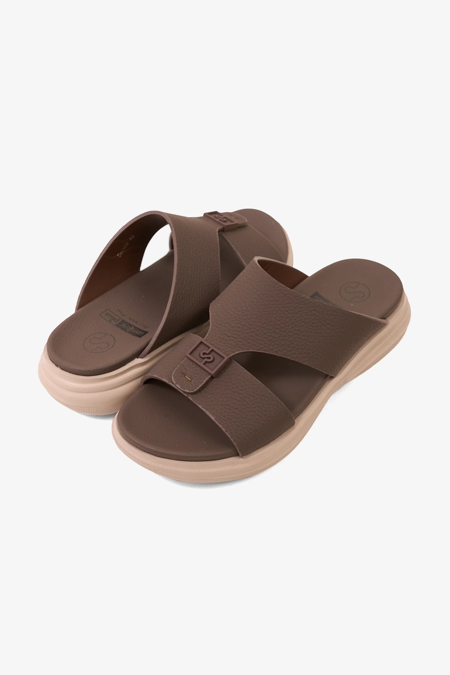 Comfort Plus Men's Signature Step Arabic Sandals Coffee MSDGBCPDN106