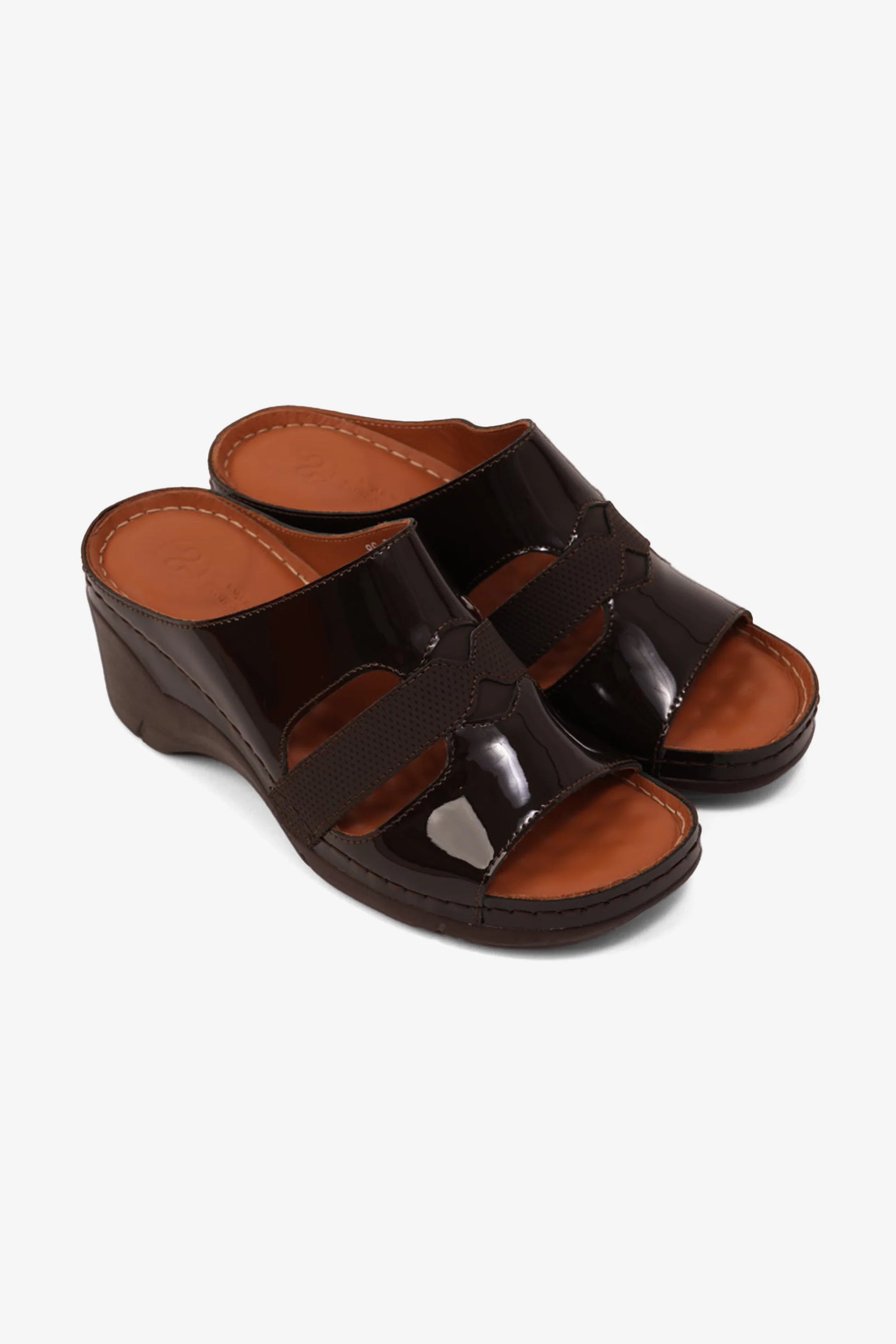 Comfort Plus Women's High Heel Arabic Sandals Brown GG115