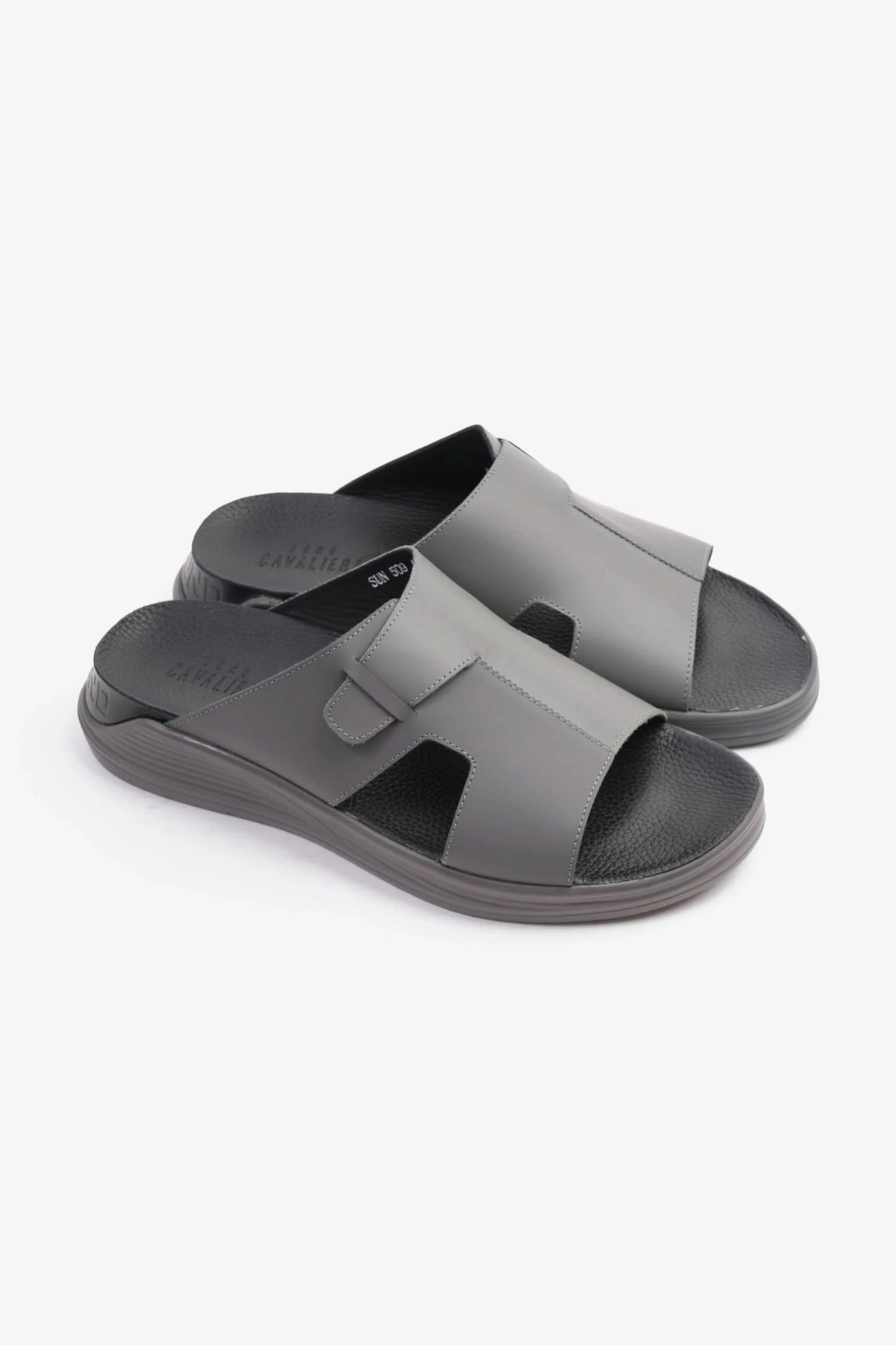 Cavalier Uomo Men's Classic Traditional Arabic Sandals Grey MSDCVSUN509