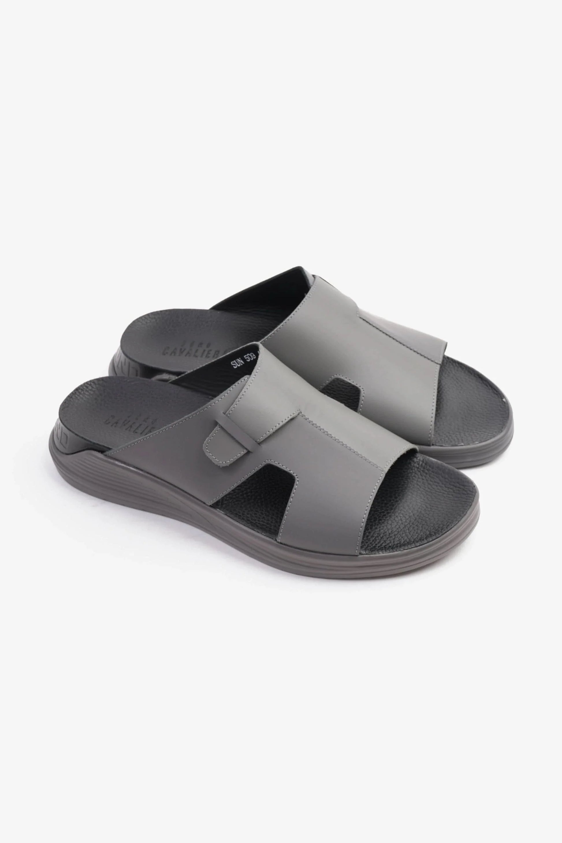 Cavalier Uomo Men's Classic Traditional Arabic Sandals Grey MSDCVSUN509