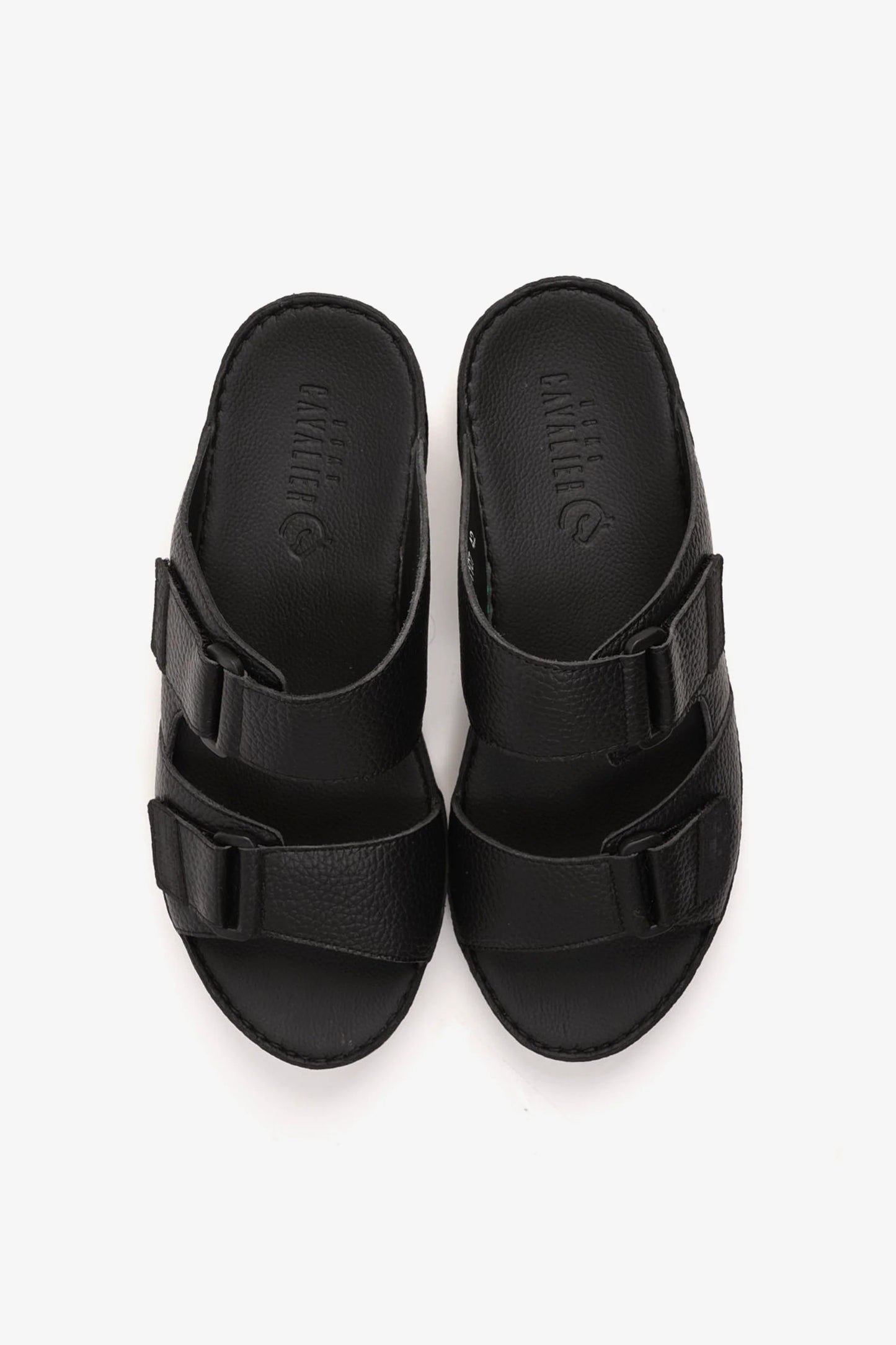 Cavalier Uomo Men's Arabic Sandals With Adjustable Strap Black MSDCV1107