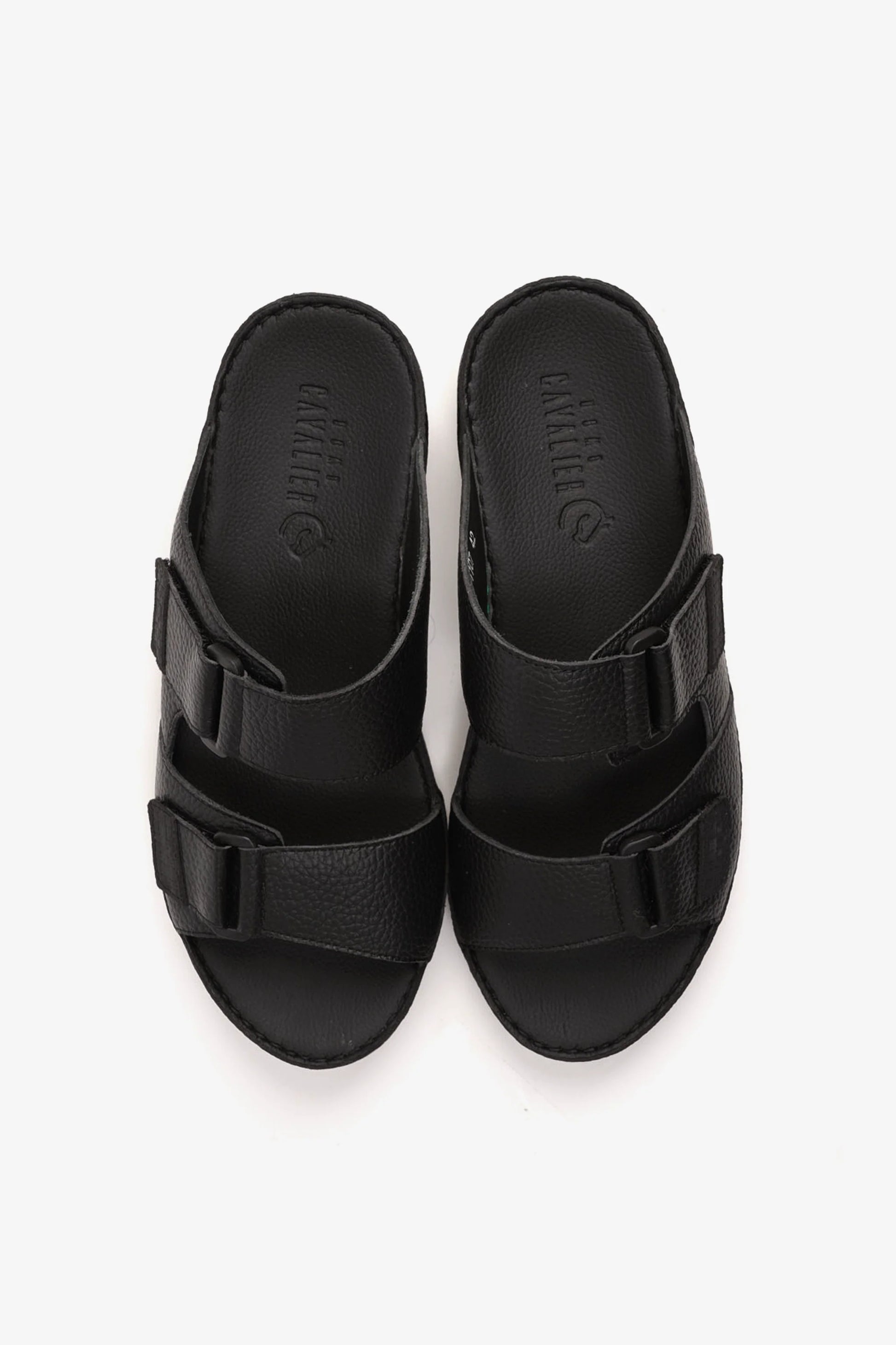 Cavalier Uomo Men's Arabic Sandals With Adjustable Strap Black MSDCV1107