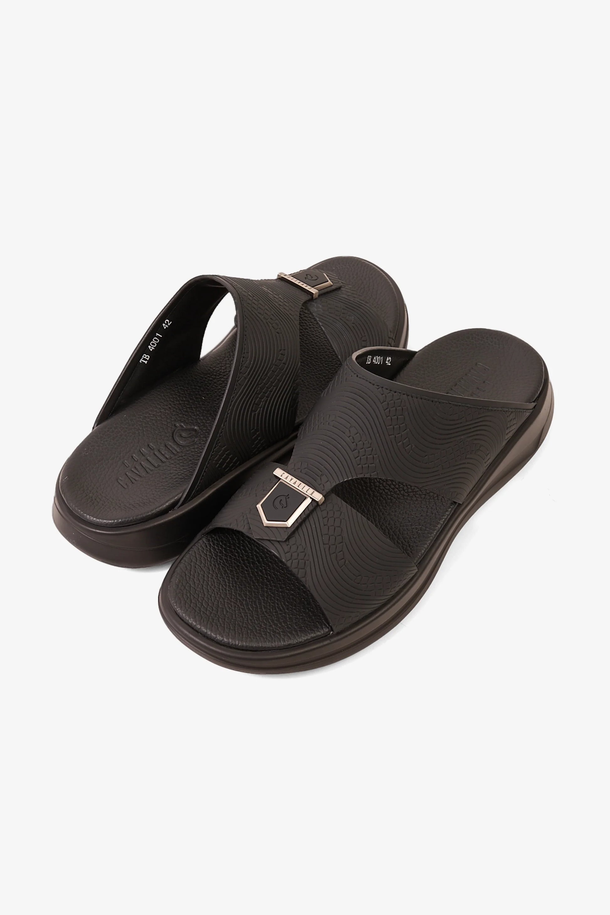 Cavalier Uomo Men's TheraBounce Luxe Sandals Black MSDCVTB4001
