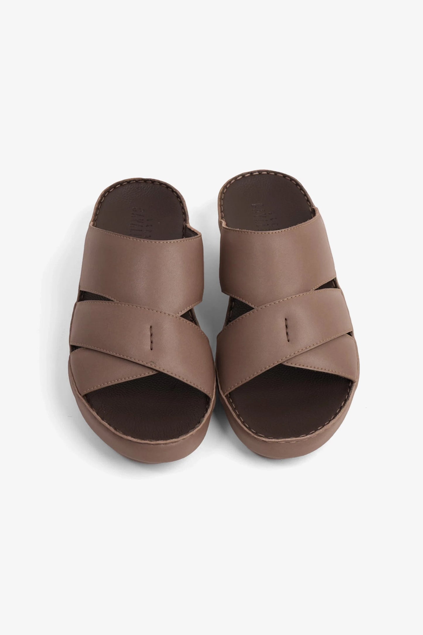 Cavalier Uomo Men's Genuine Leather Arabic Sandals Stone MSDCV1108