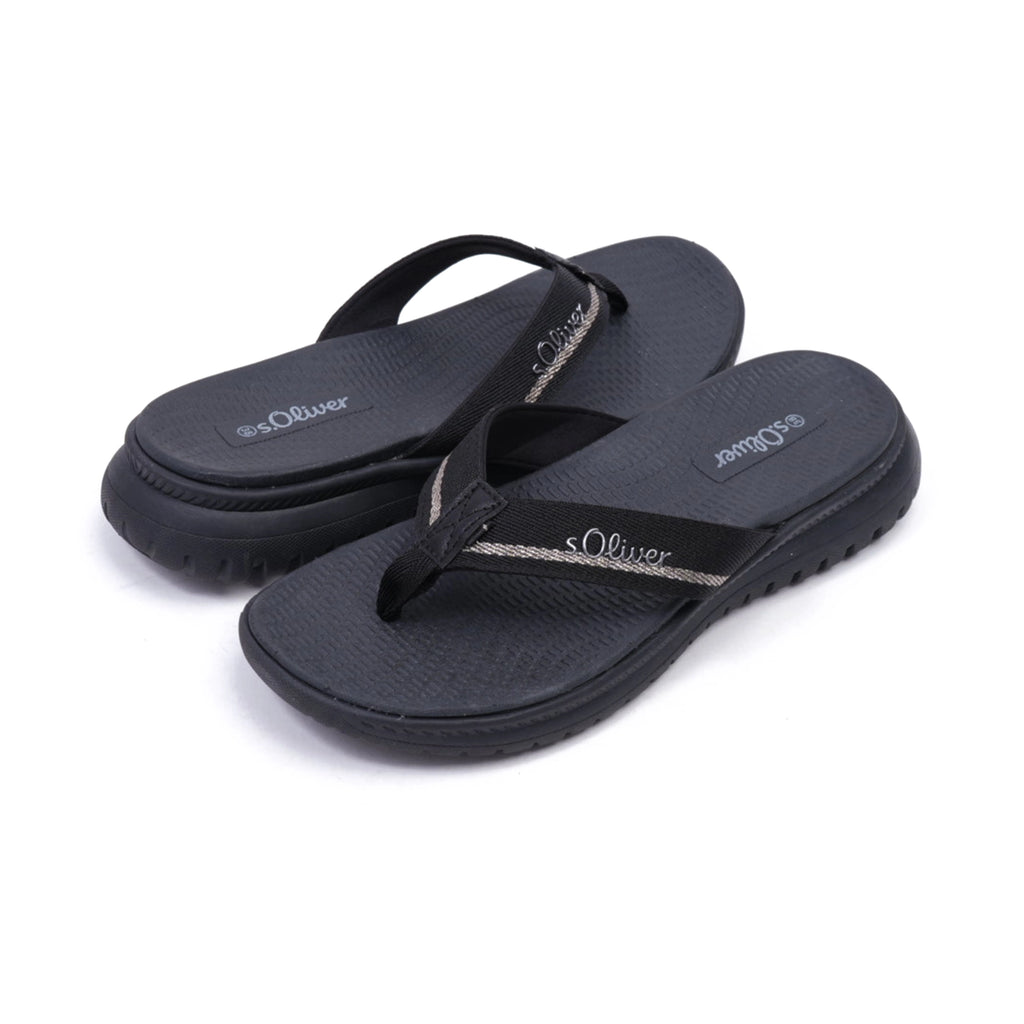 S. Oliver Women's Comfortable Flip-Flop Sandals Black