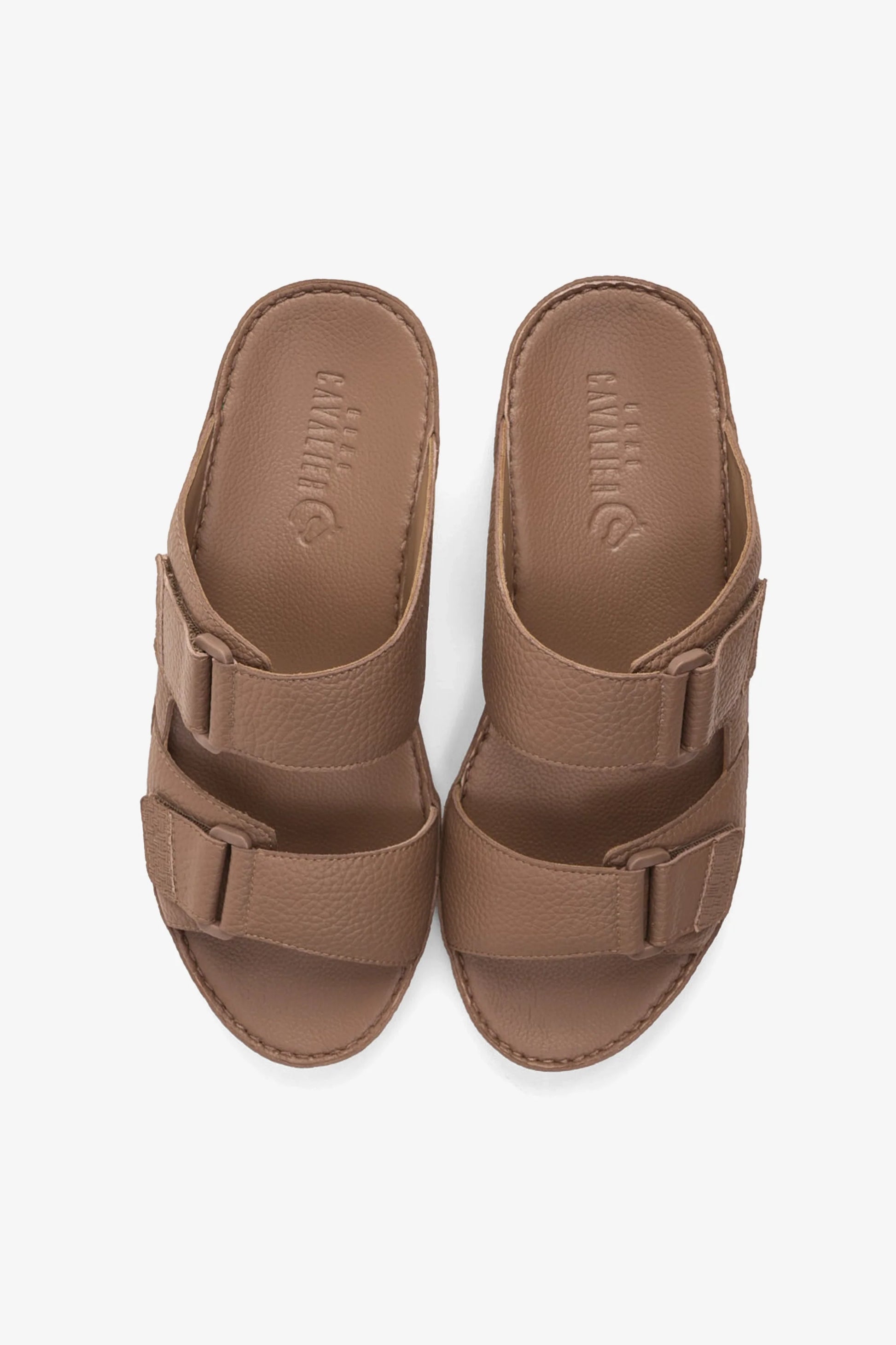 Cavalier Uomo Men's Leather Arabic Sandals Stone MSDCV1107