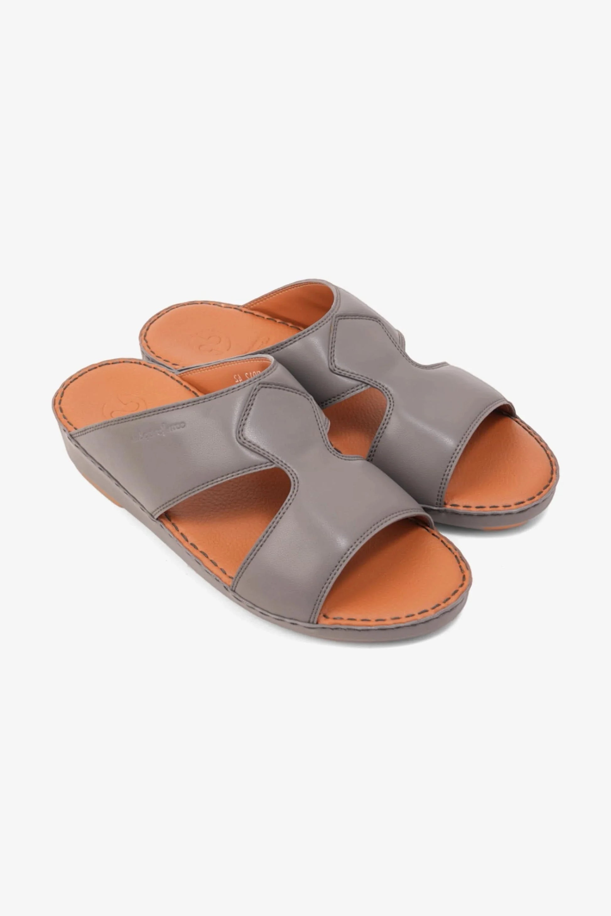 Comfort Plus Men's Luxurious Leather Sandals Dark Grey MSDCP7012