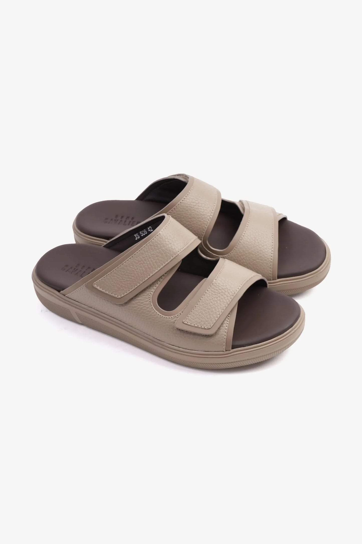 UOMO CAVALIER Men's Designer Sandals With Strap Beige MSDCVJS506