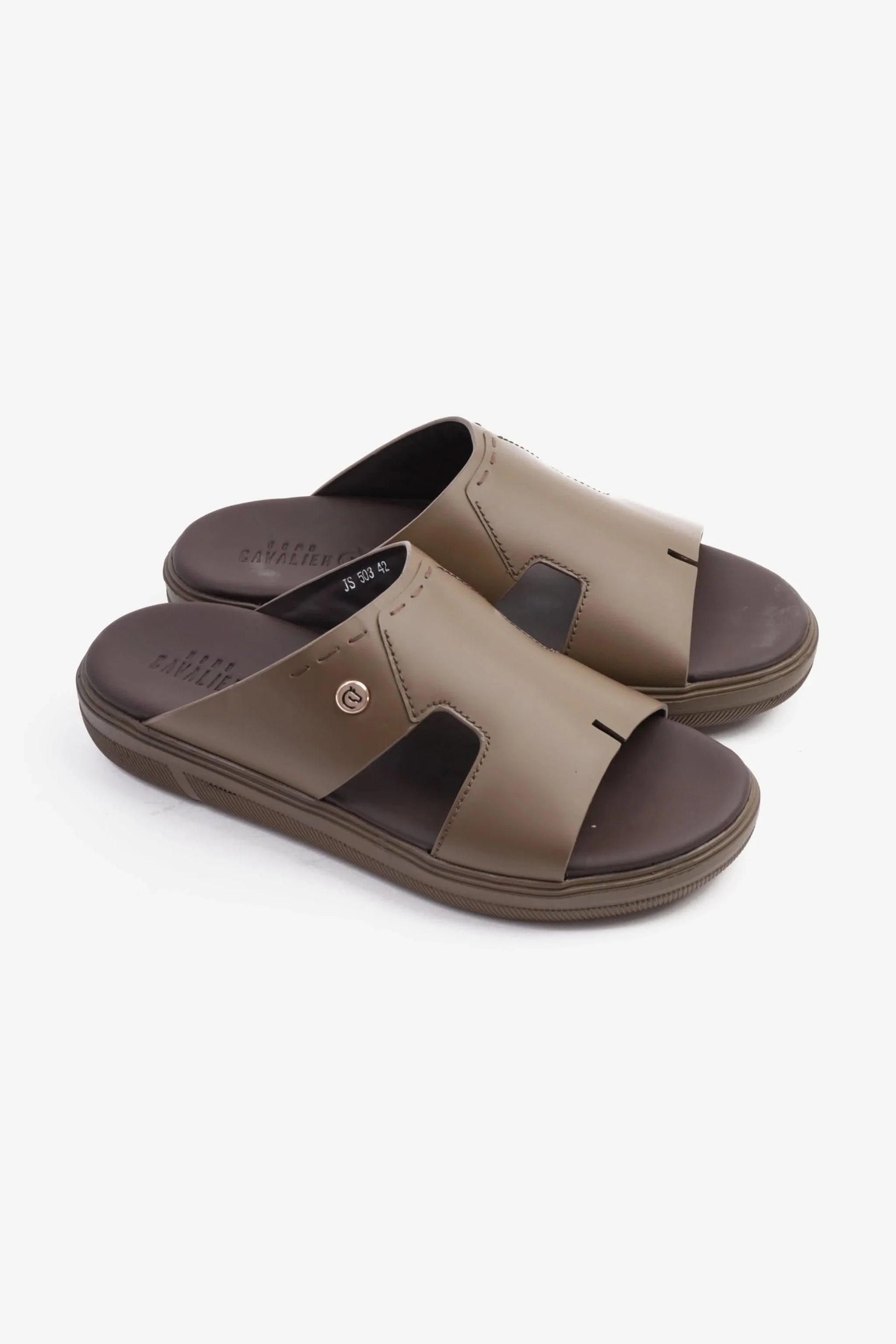 Cavalier Uomo Men's Leather Arabic Sandals Truffle MSDCVJS503