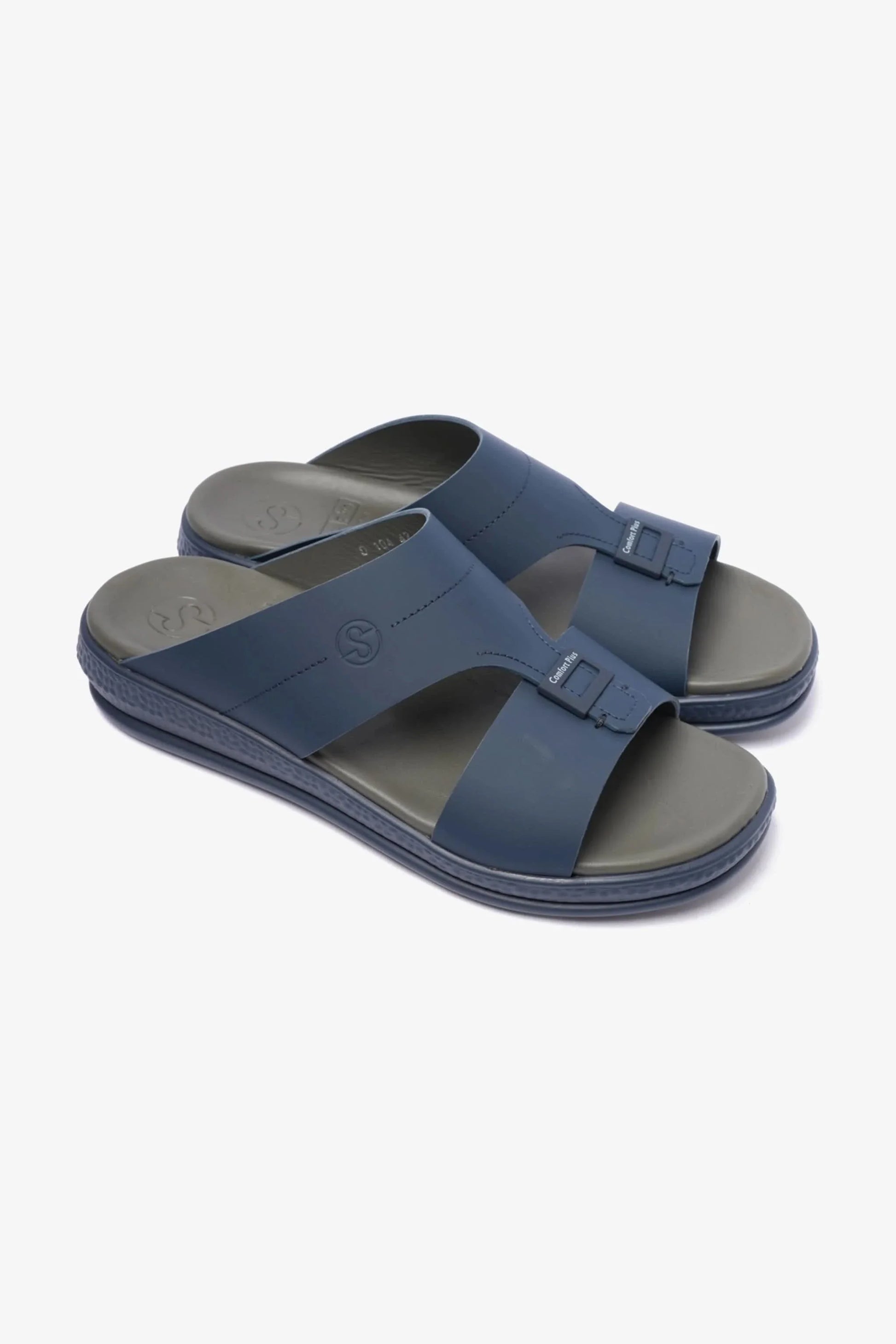 Comfort Plus Men's Timeless Design Strap Sandals Navy D104