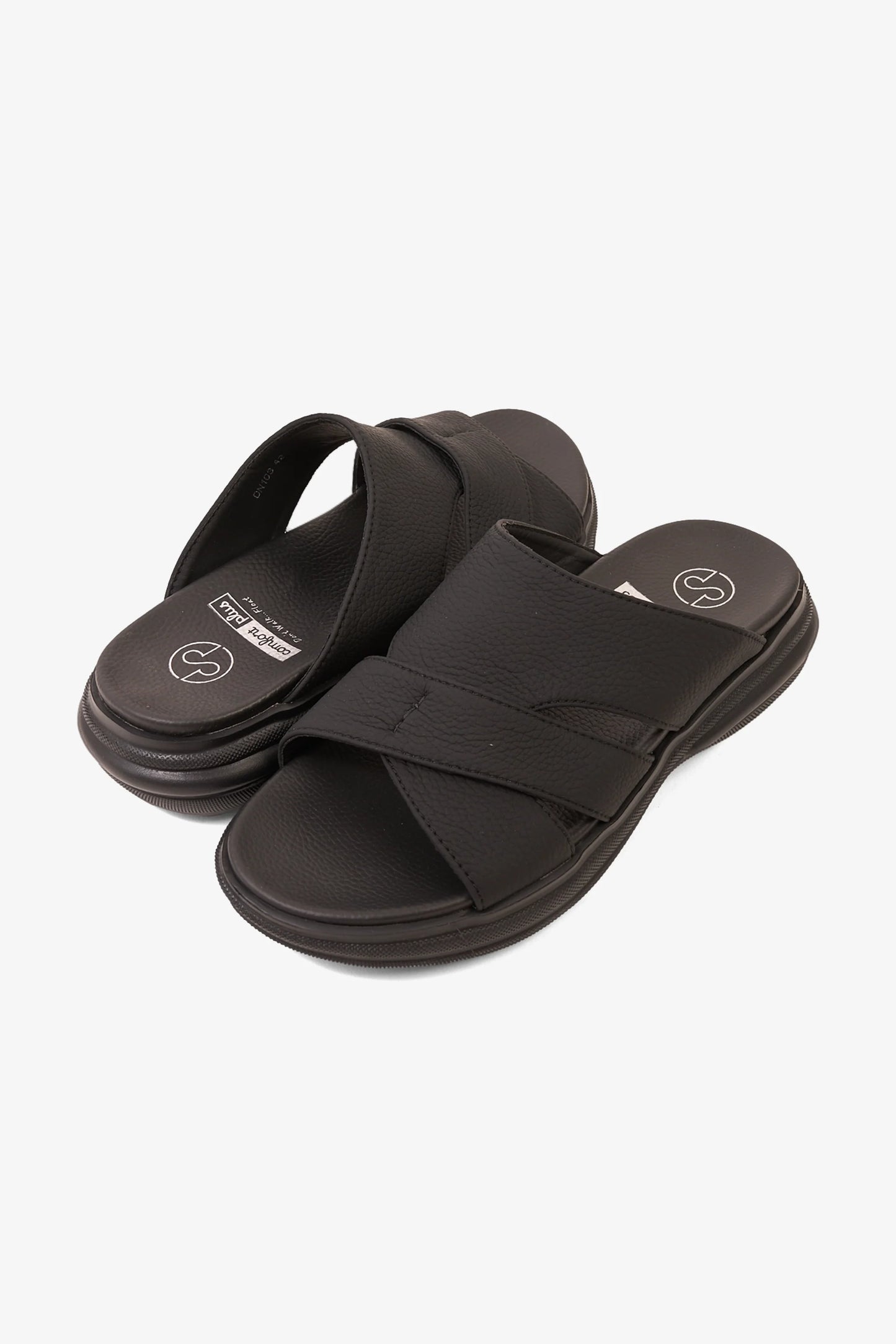 Comfort Plus Men's Cloud Step Arabic Sandals Black MSDGBCPDN103