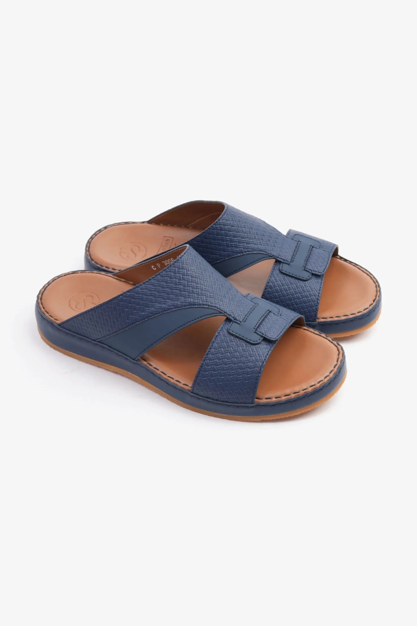 Comfort Plus Men's Genuine Leather Sandals Navy CP3006