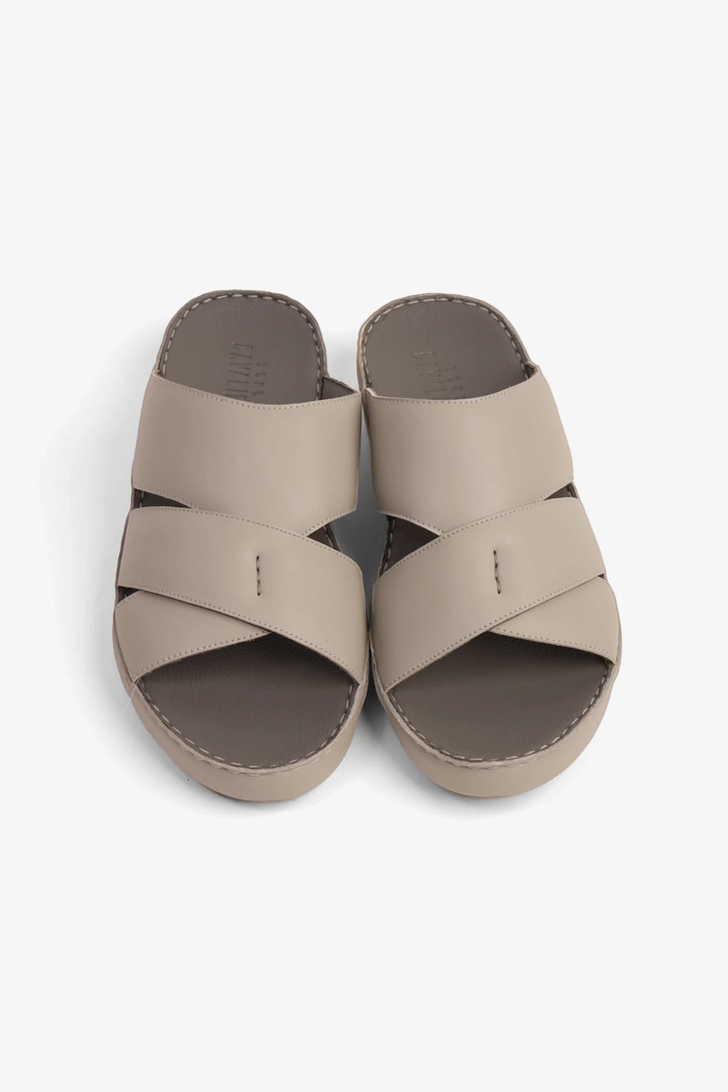 Cavalier Uomo Men's Genuine Leather Arabic Sandals Light-Grey MSDCV1108