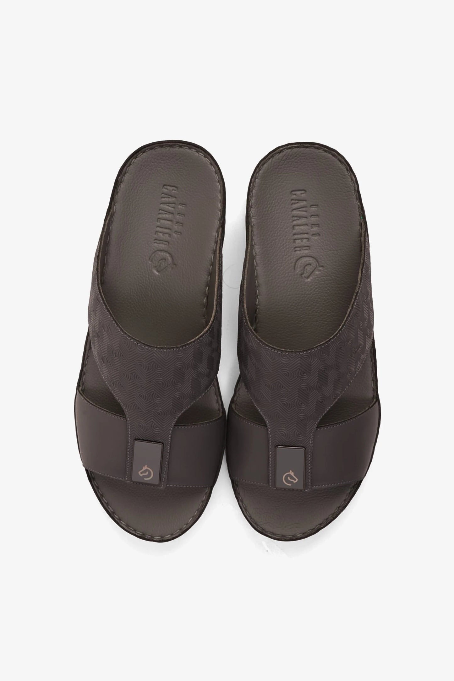 Cavalier Uomo Men's Leather Sandals Grey MSDCV1106