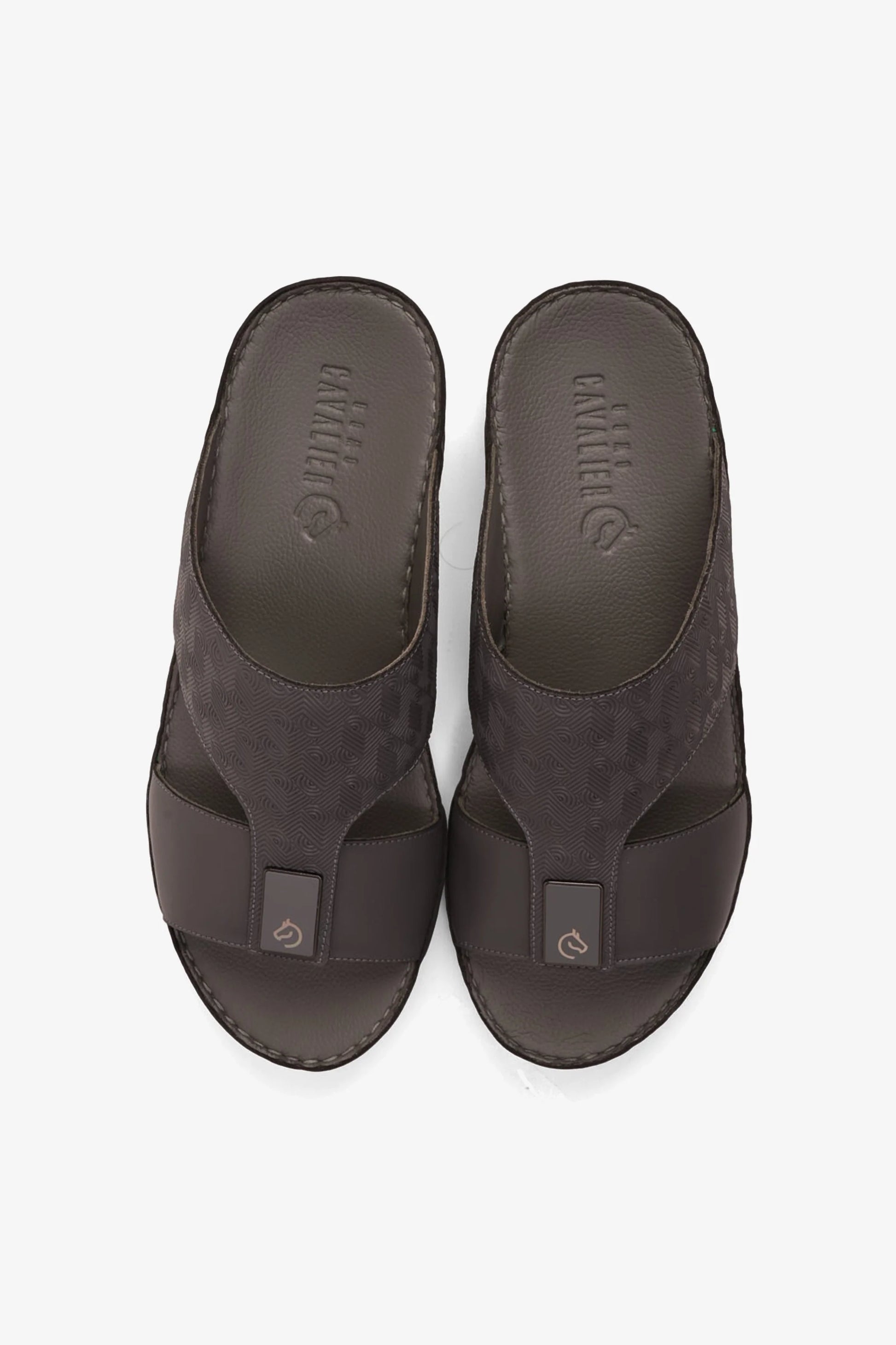 Cavalier Uomo Men's Leather Sandals Grey MSDCV1106