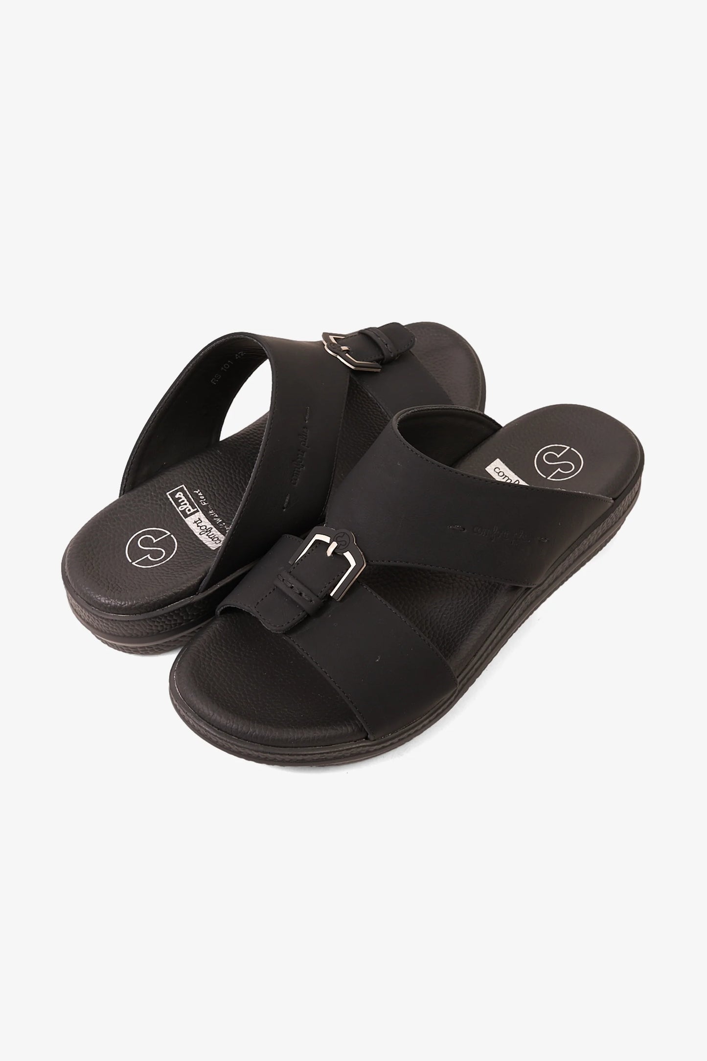 Comfort Plus Men's Infinity Step Arabic Sandals Black MSDGBCPRS101