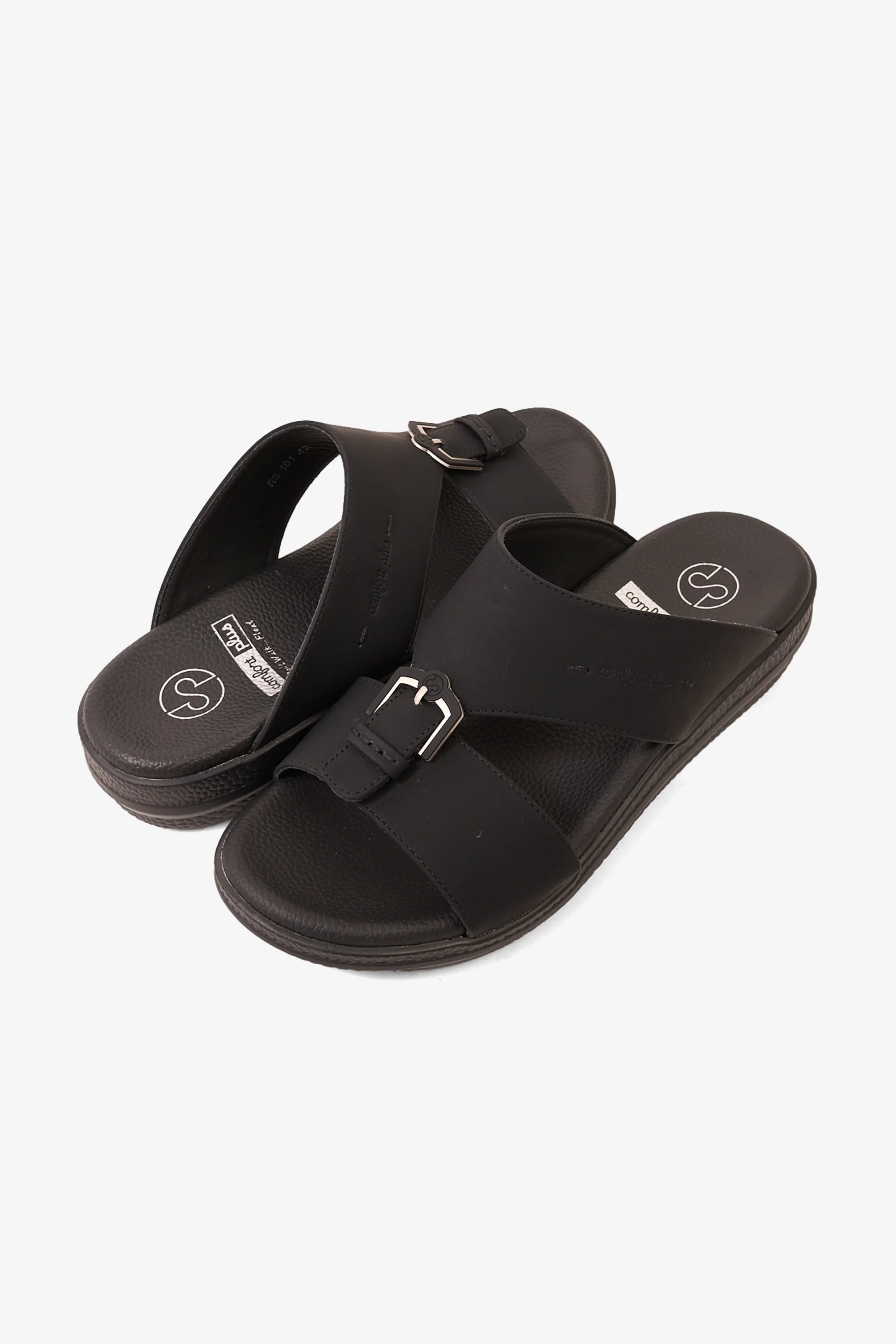 Comfort Plus Men's Infinity Step Arabic Sandals Black MSDGBCPRS101