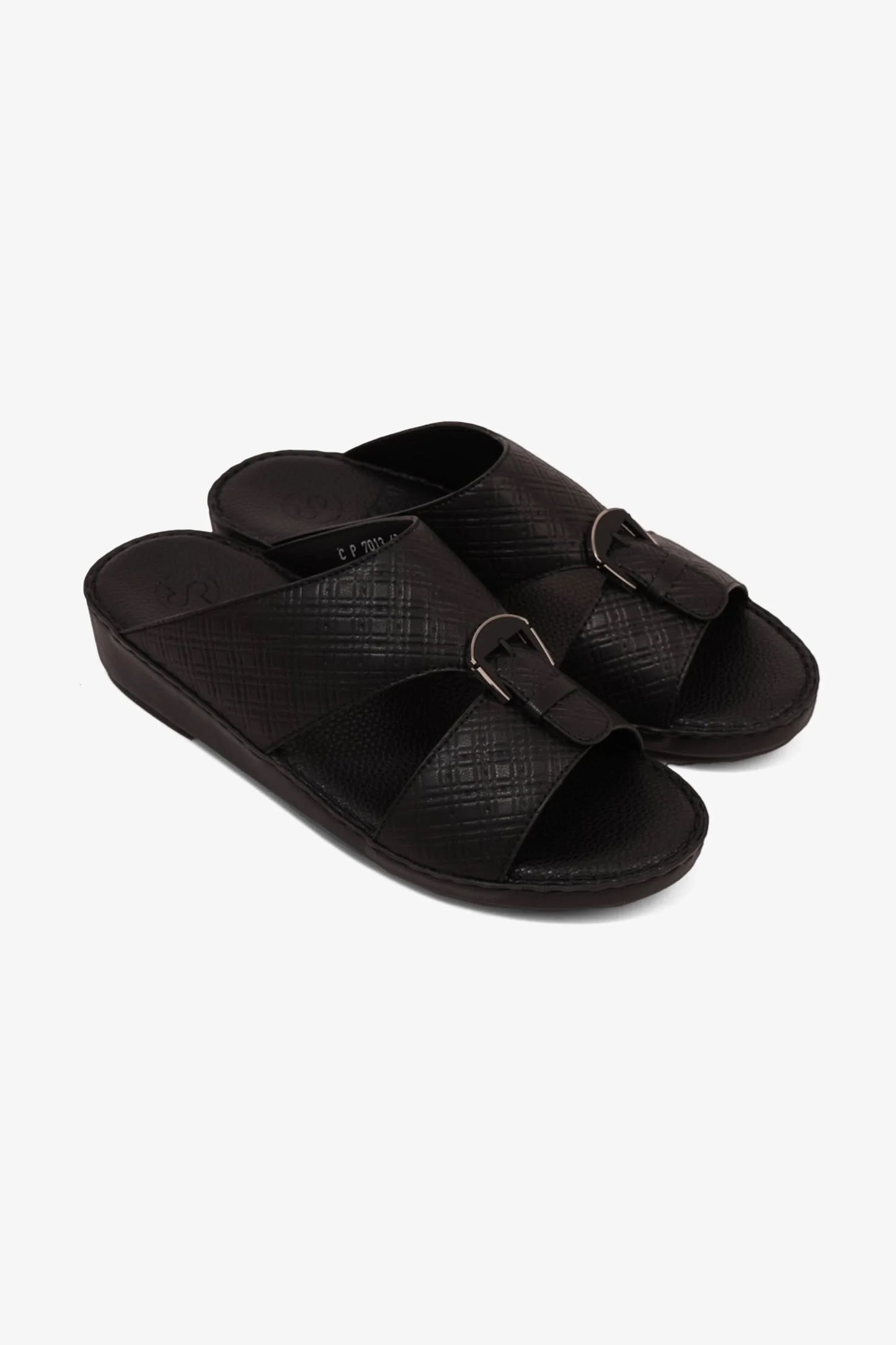 Comfort Plus Men's Cushioned Slip-On Sandals Black MSDCP7013