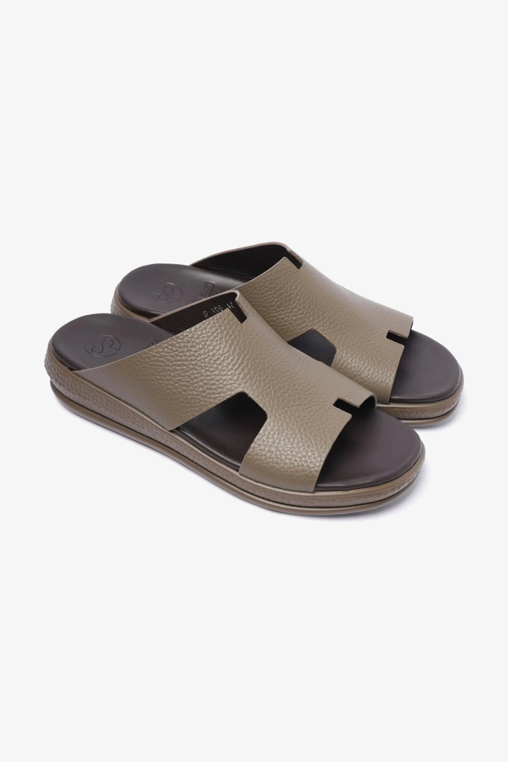 Comfort Plus Men's Classic Leather Arabic Sandals Truffle MSDCPD105