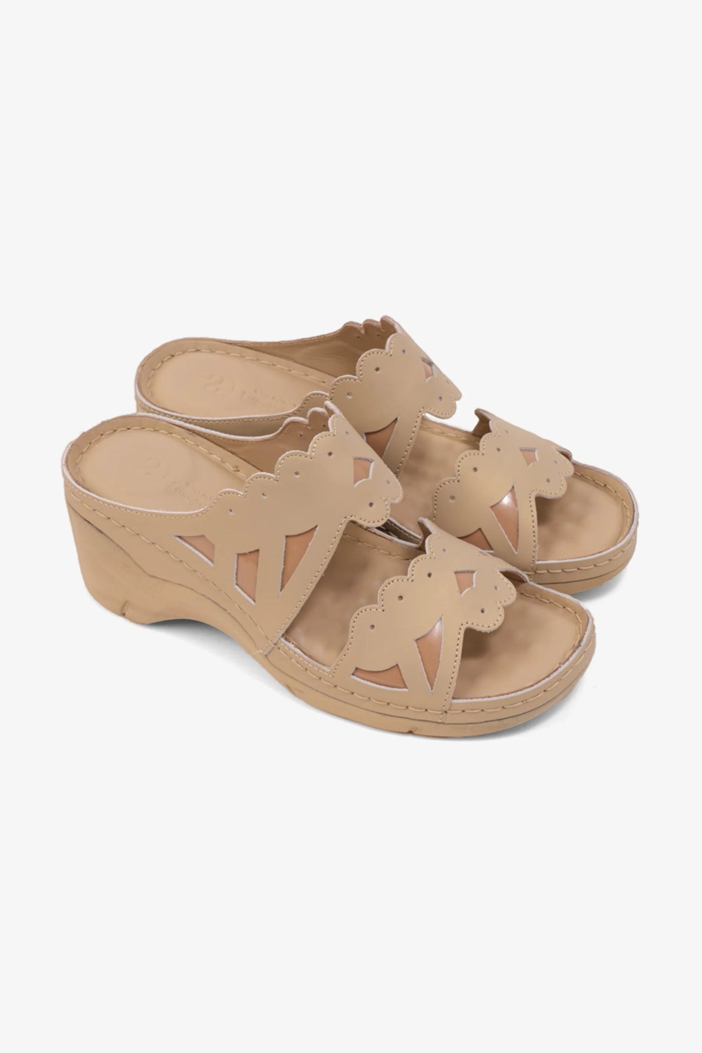 Comfort Plus Women's Open-Toe Cutout Sandals Beige LSDCPGG114