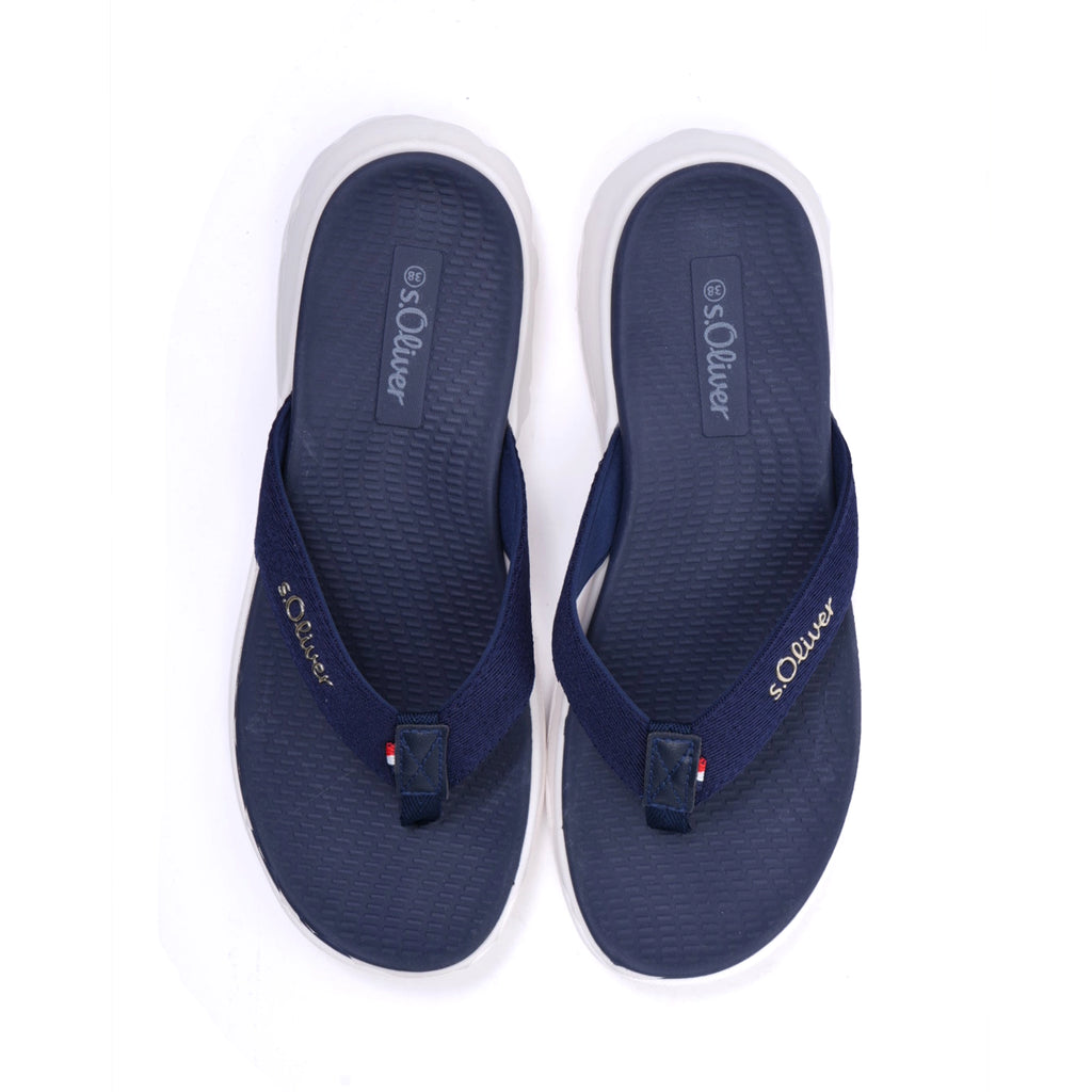 S. Oliver Women's Comfortable Flip-Flop Sandals Navy