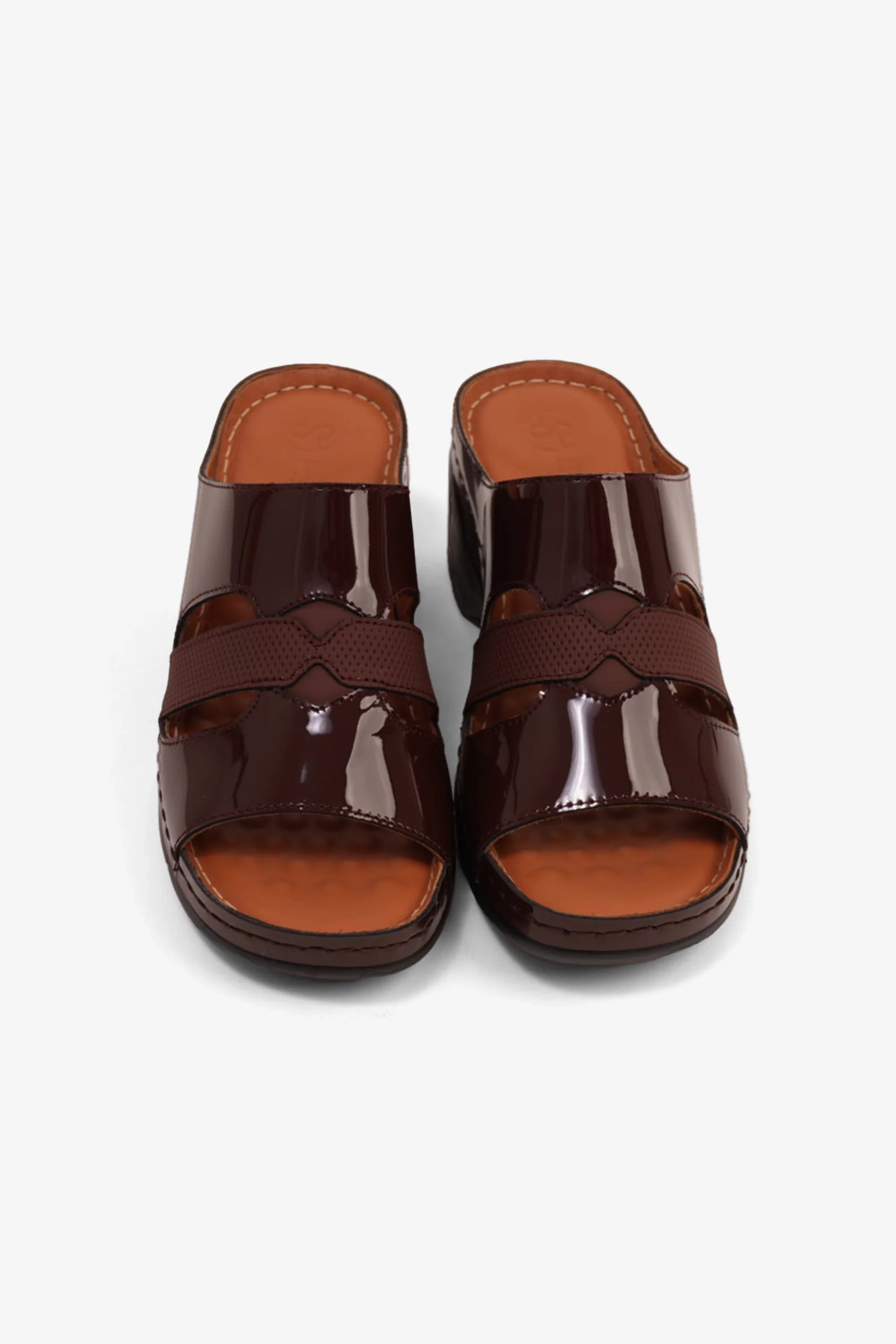 Comfort Plus Women's High Heel Arabic Sandals Maroon GG115