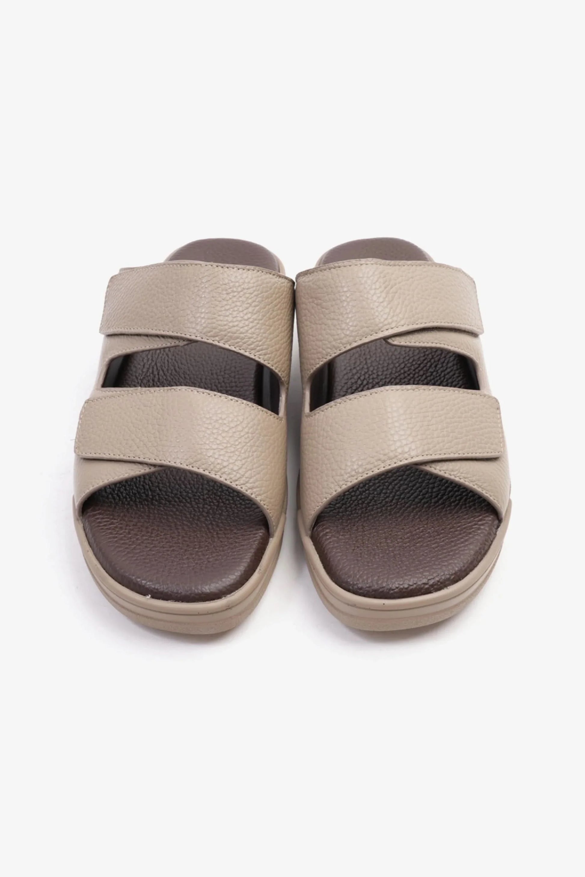 Cavalier Uomo Men's Arabic Leather Sandals Stone MSDCVHAR315
