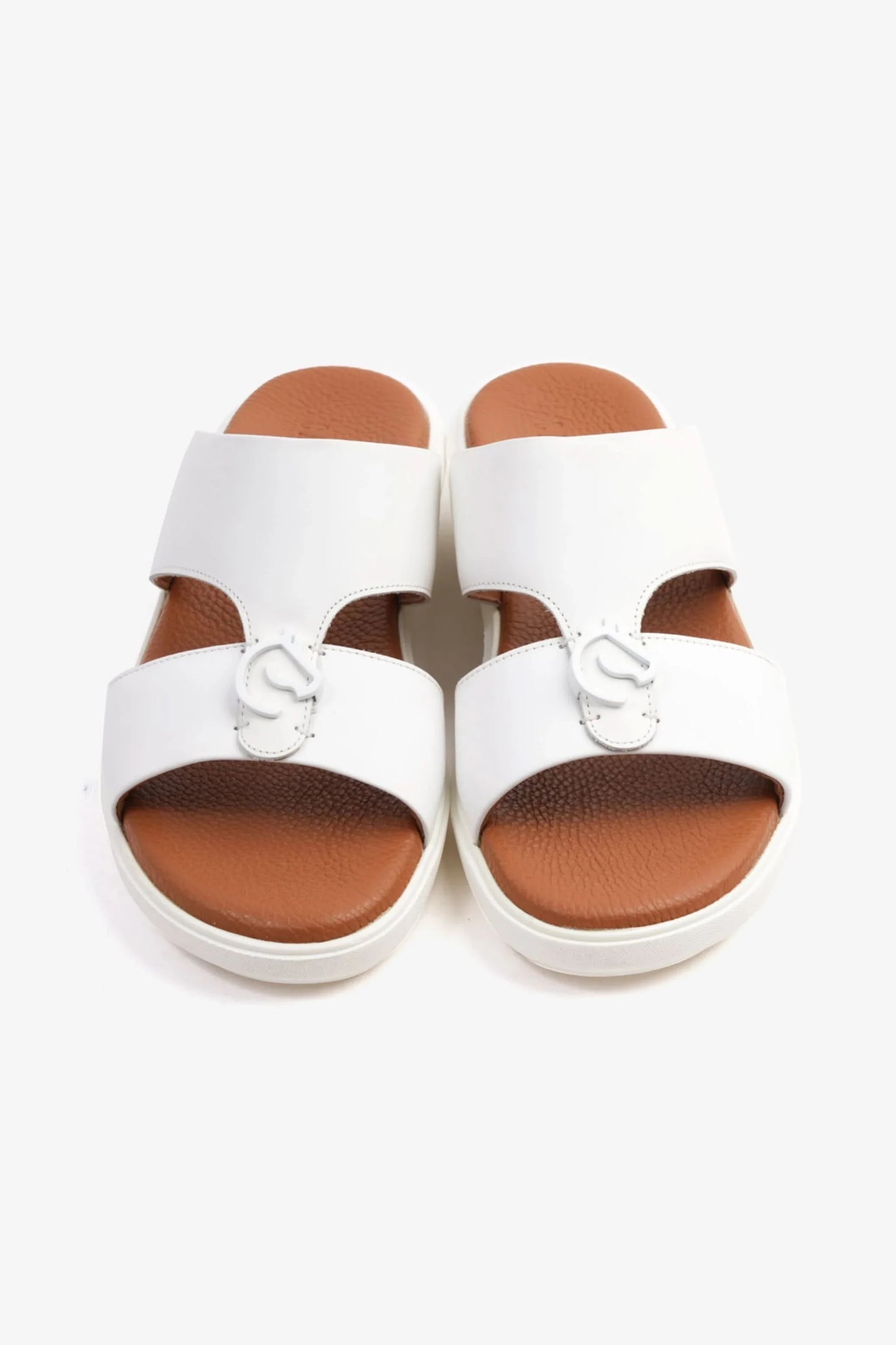 Cavalier Uomo Men's Soft Footbed Arabic Sandals White MSDCVALP101