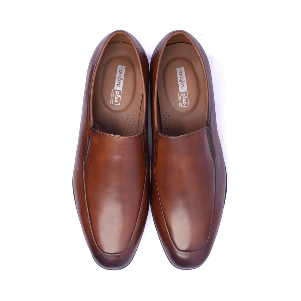 Comfort Plus Classic Leather Loafers For Men's Brown