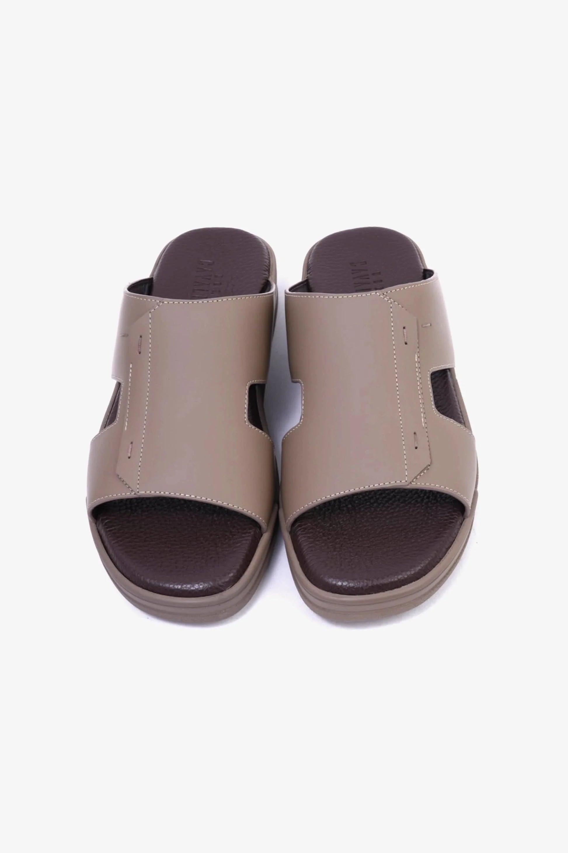 Cavalier Uomo Men's Leather Slide Sandals Stone MSDCVHAR312