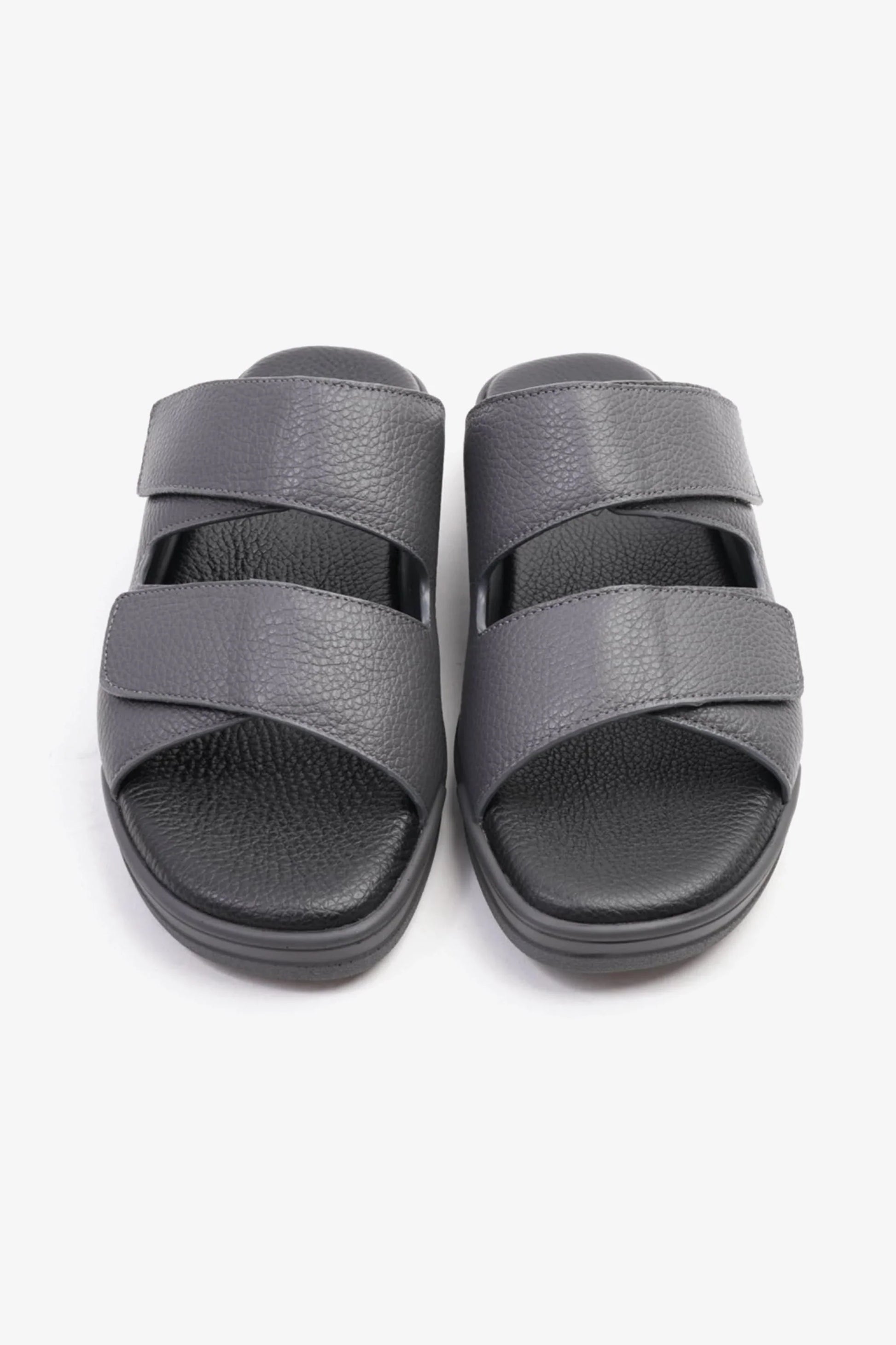 Cavalier Uomo Men's Leather Arabic Sandals Grey MSDCVHAR315
