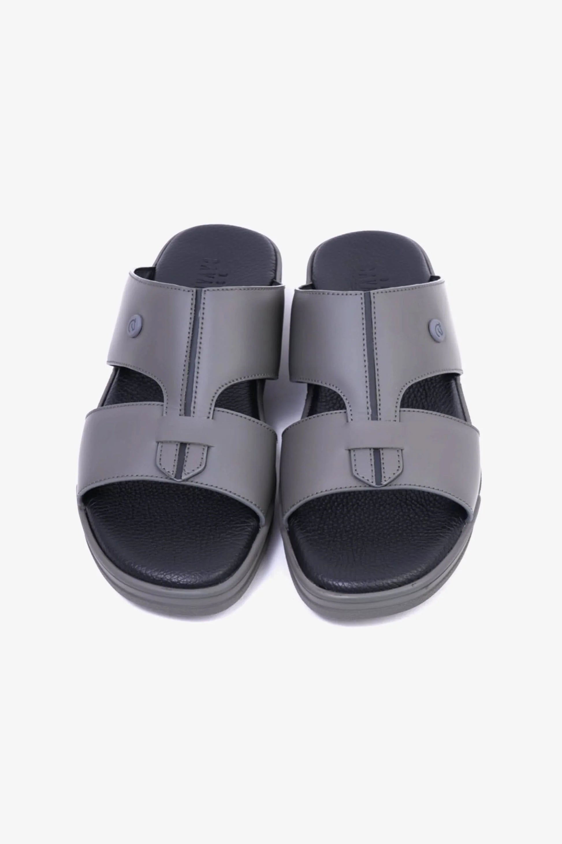 Cavalier Uomo Men's Cut-Out Leather Sandals Grey MSDCVHAR313