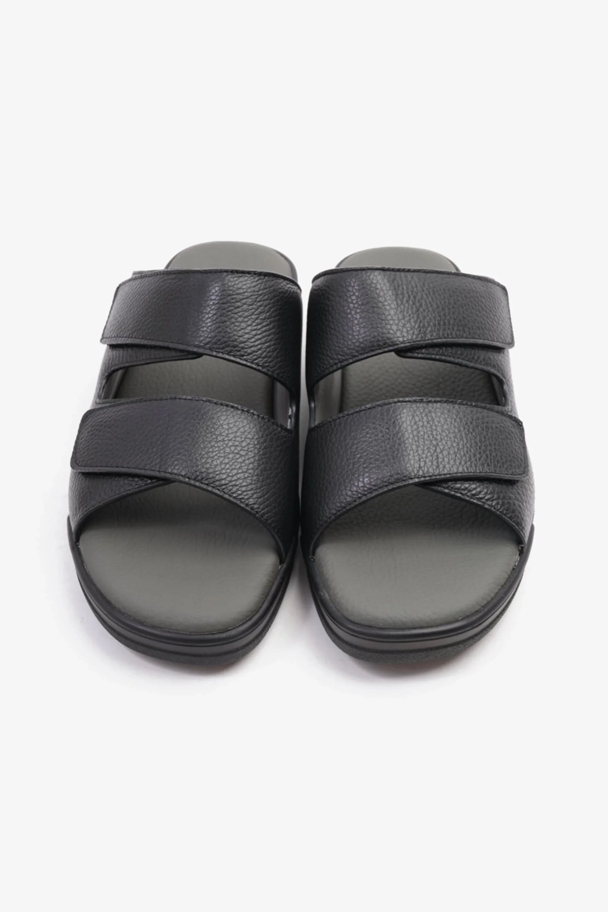 Cavalier Uomo Men's Leather Arabic Sandals Black MSDCVHAR315