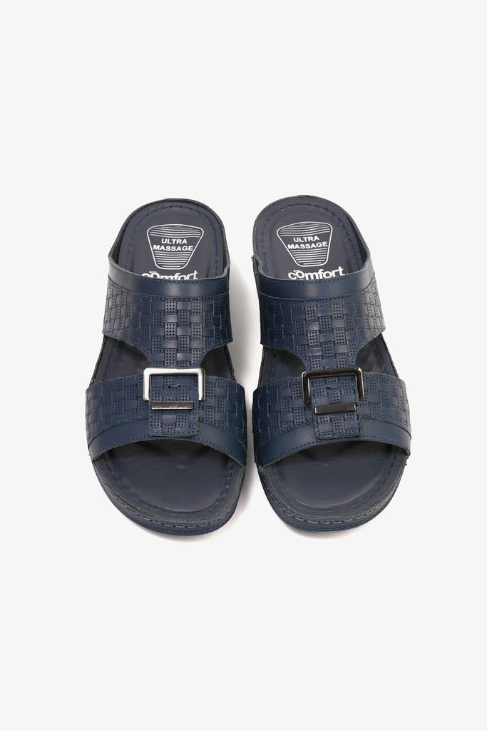 Comfort Plus Men's Ultra Comfort Buckle-Strap Sandals Navy - Seventy7