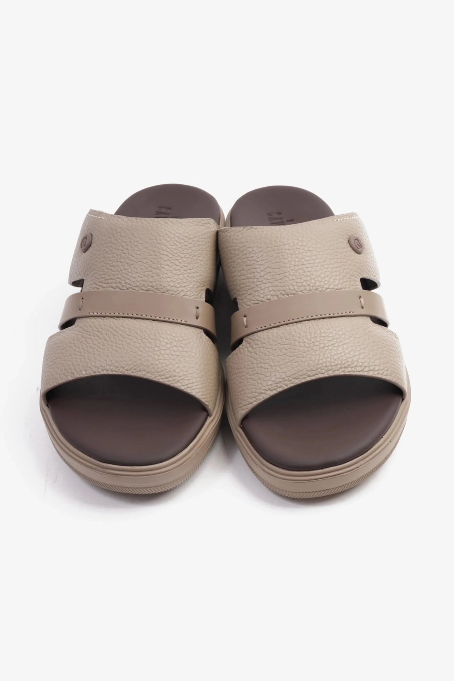 Cavalier Uomo Men's Arabic Genuine Leather Sandals Beige MSDCVJS504