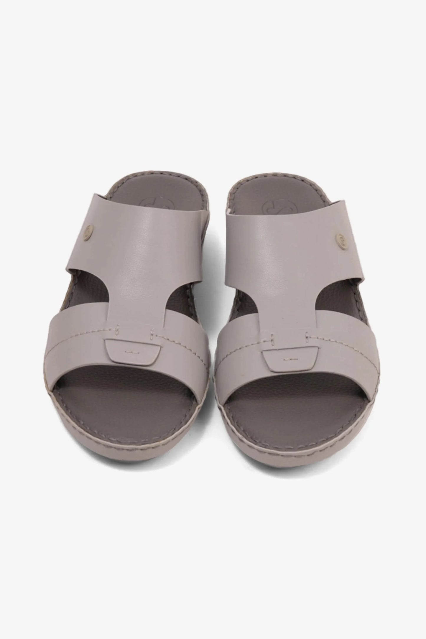Comfort Plus Men's Matte Modern Leather Sandals Light Grey MSDCP7015