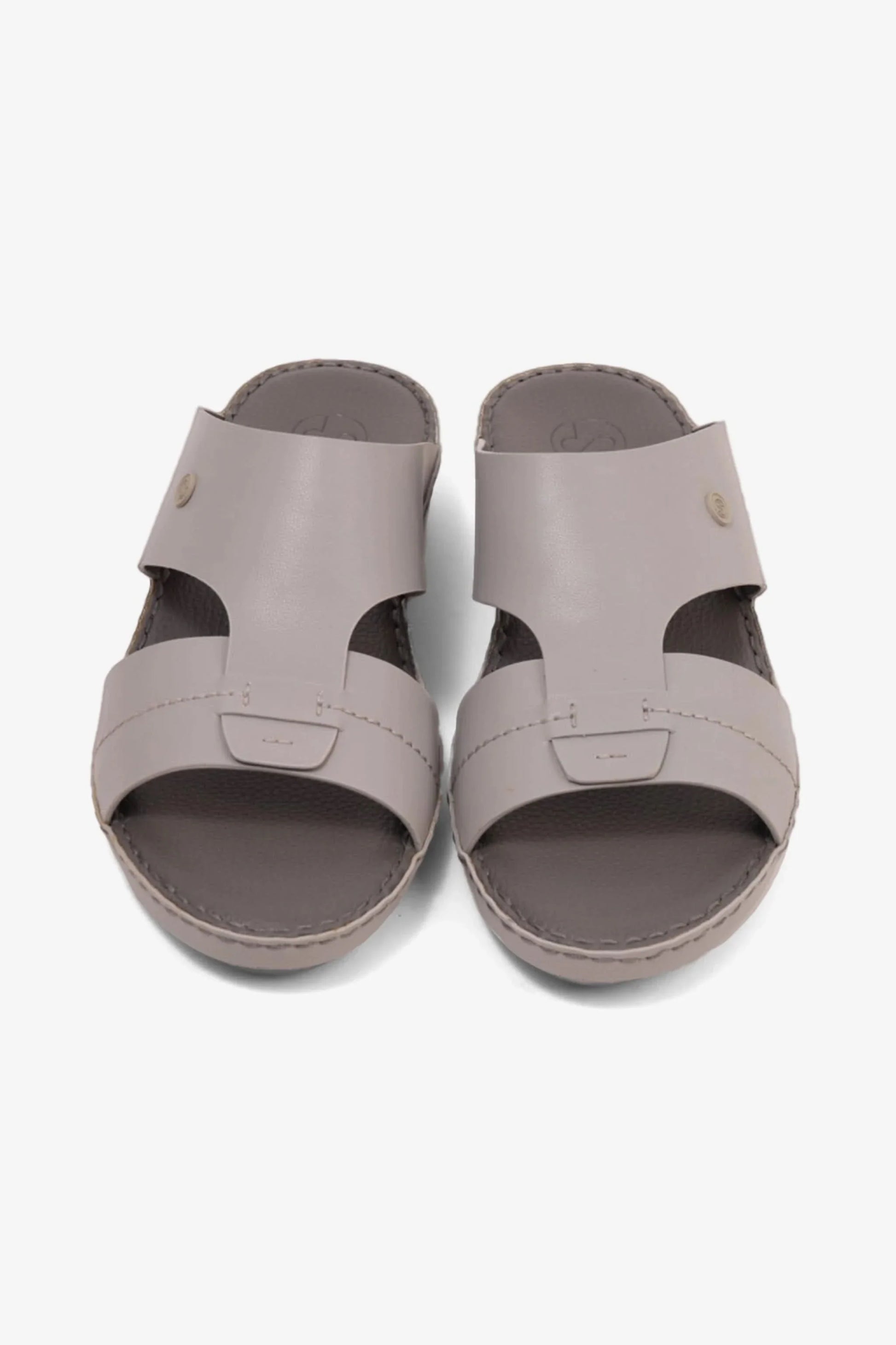 Comfort Plus Men's Matte Modern Leather Sandals Light Grey MSDCP7015