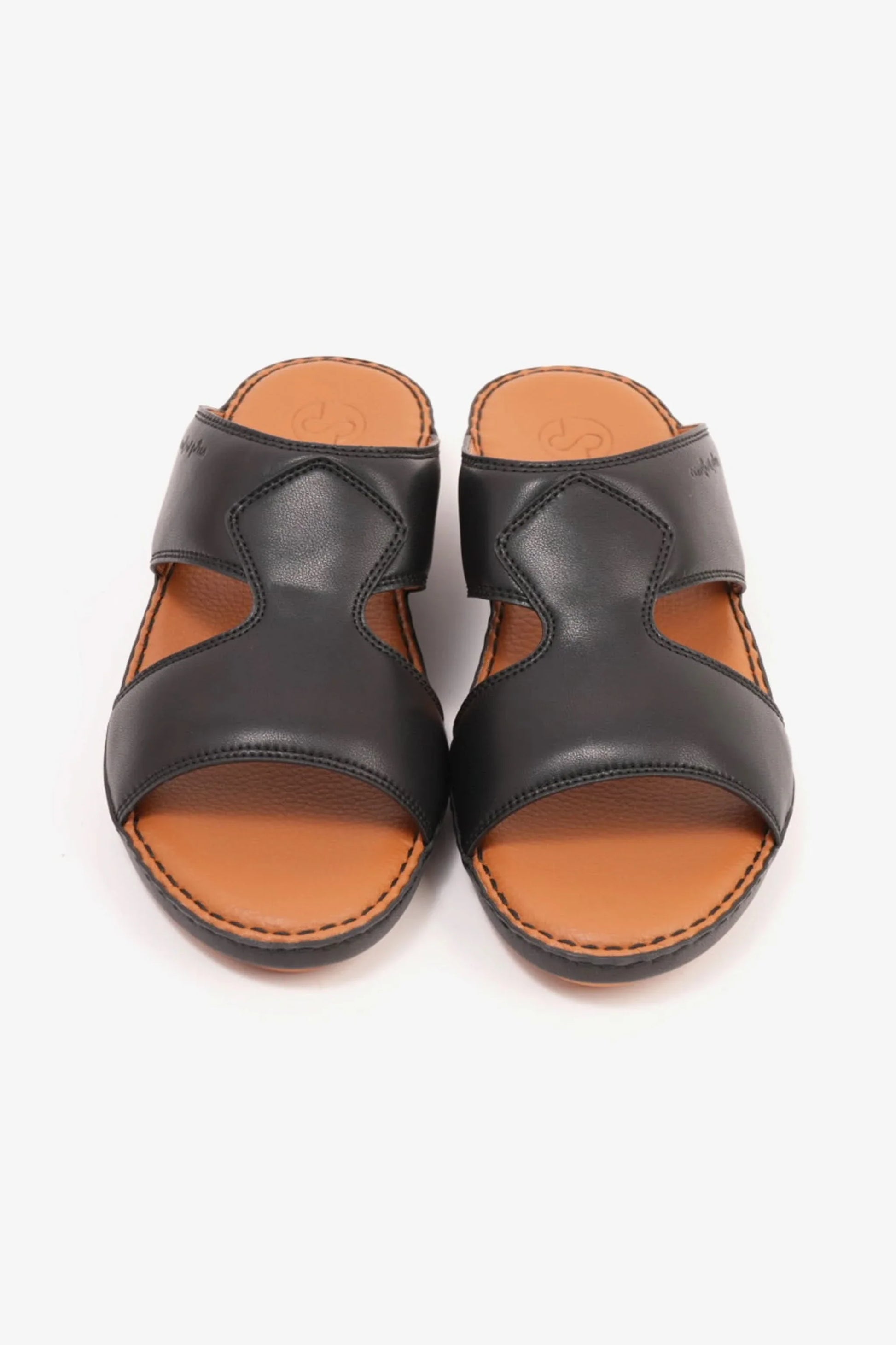 Comfort Plus Men's Luxurious Leather Sandals Black MSDCP7012