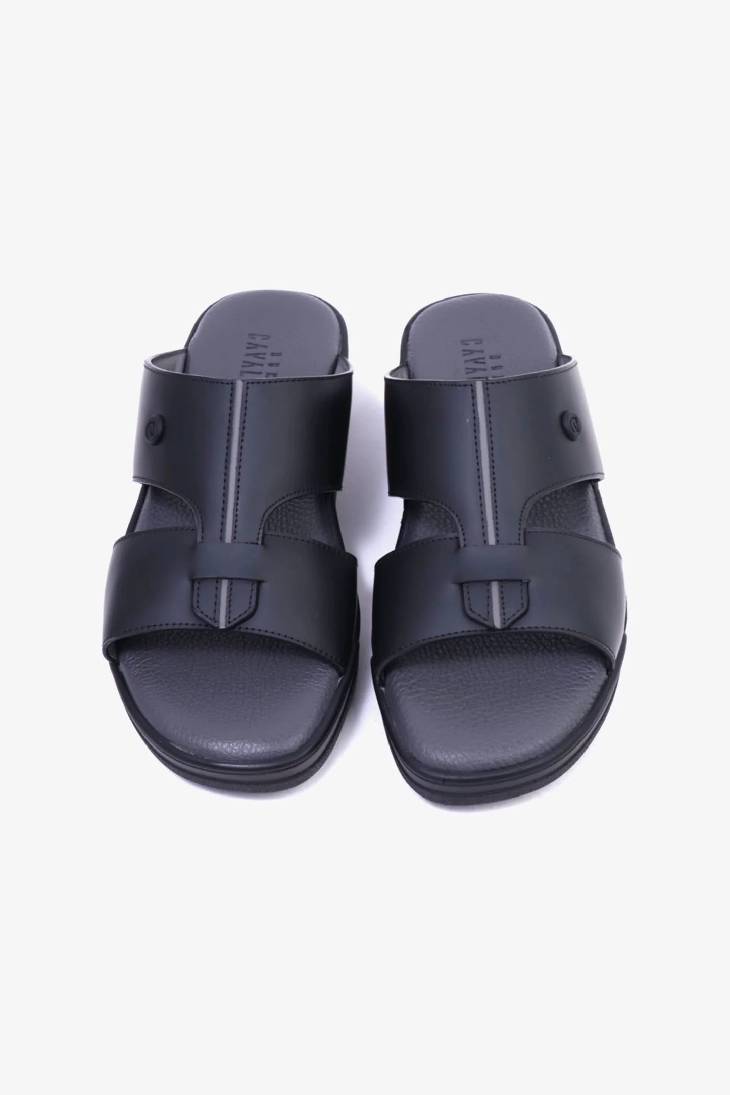 Cavalier Uomo Men's Cut-Out Leather Sandals Black MSDCVHAR313