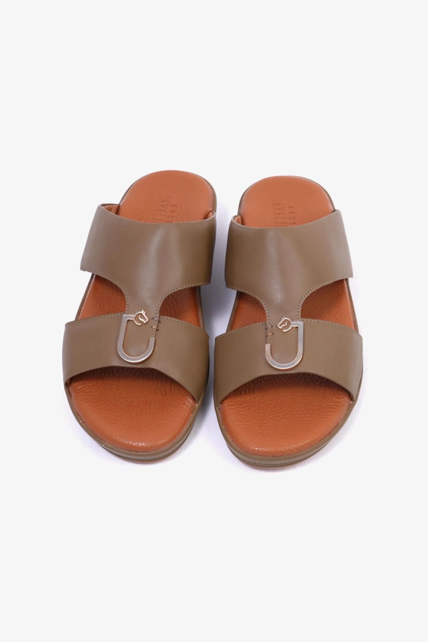 Cavalier Uomo Men's Textured Leather Sandals Mushroom MSDCVDLR201