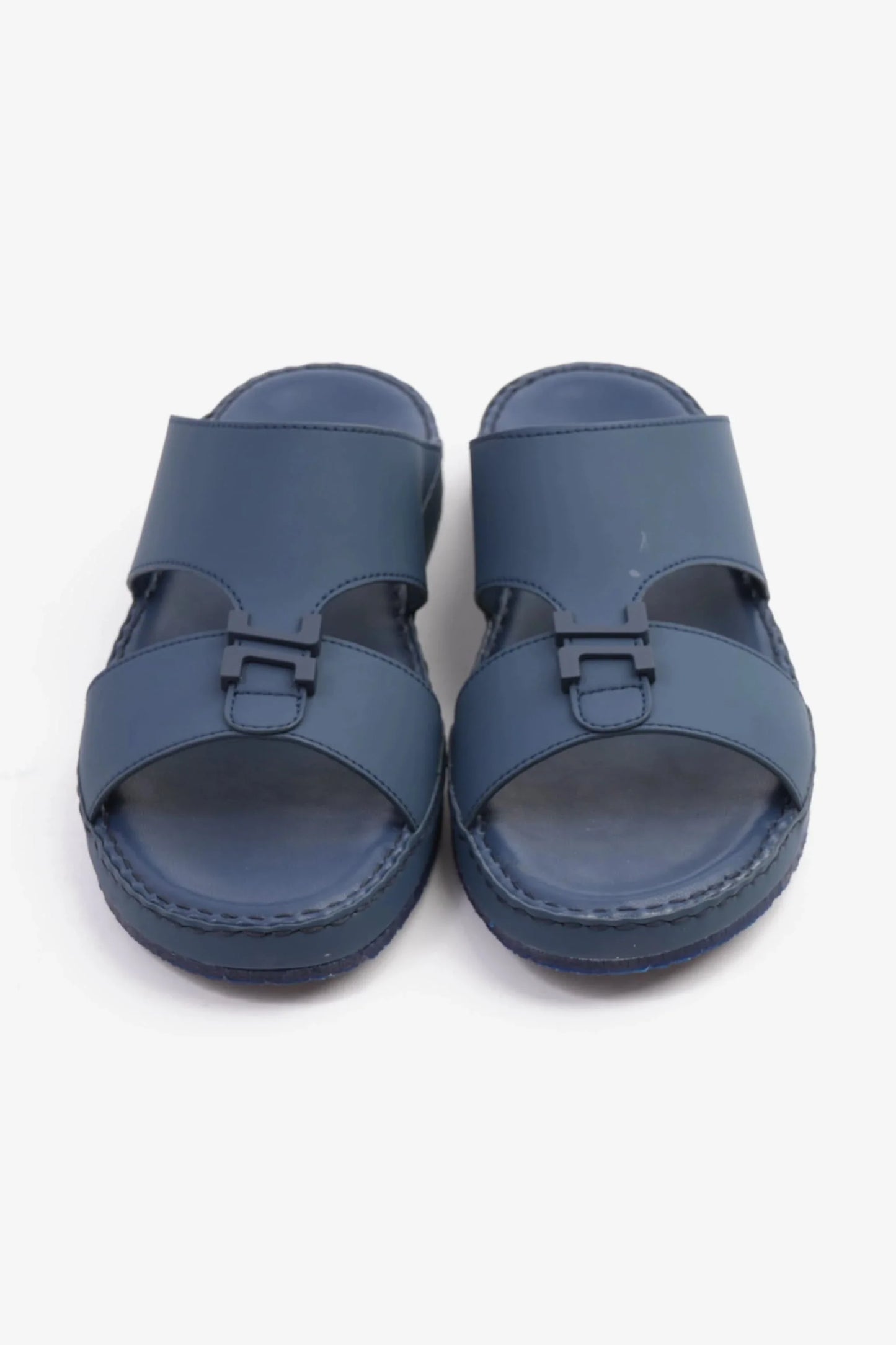 Comfort Plus Men's Matte Leather Sandals Navy MSDCP3002