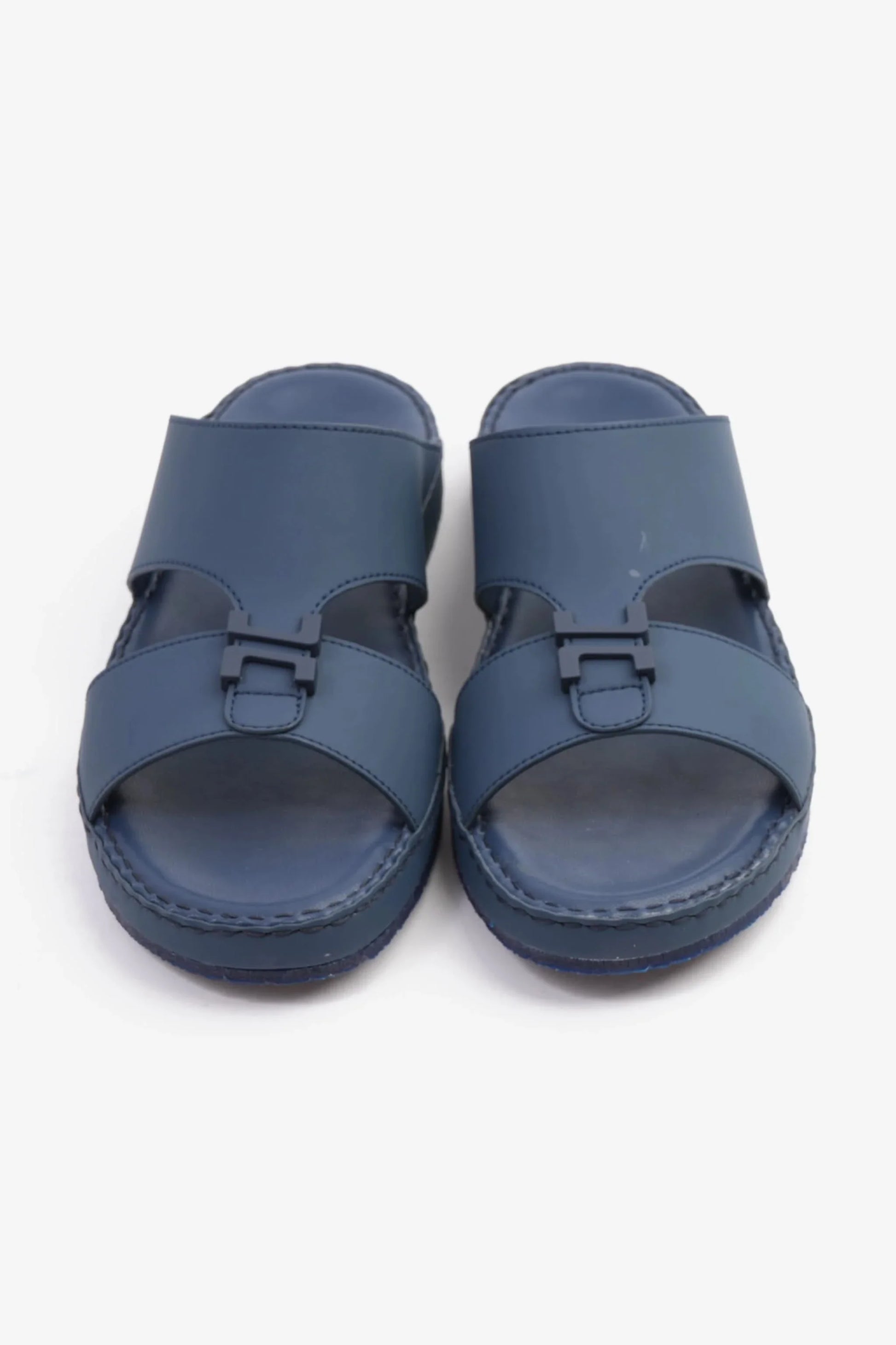 Comfort Plus Men's Matte Leather Sandals Navy MSDCP3002