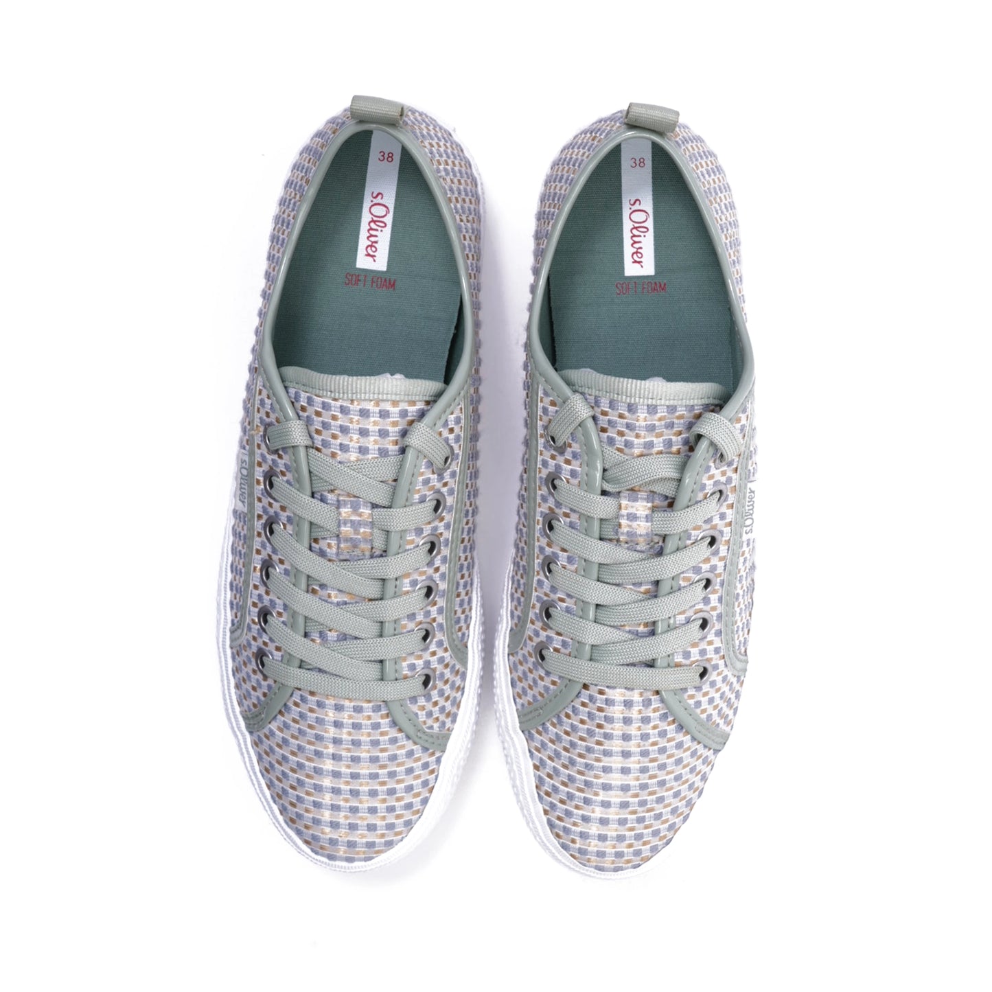 S. Oliver Low-Top Lace-Up Women's Sneakers Mint