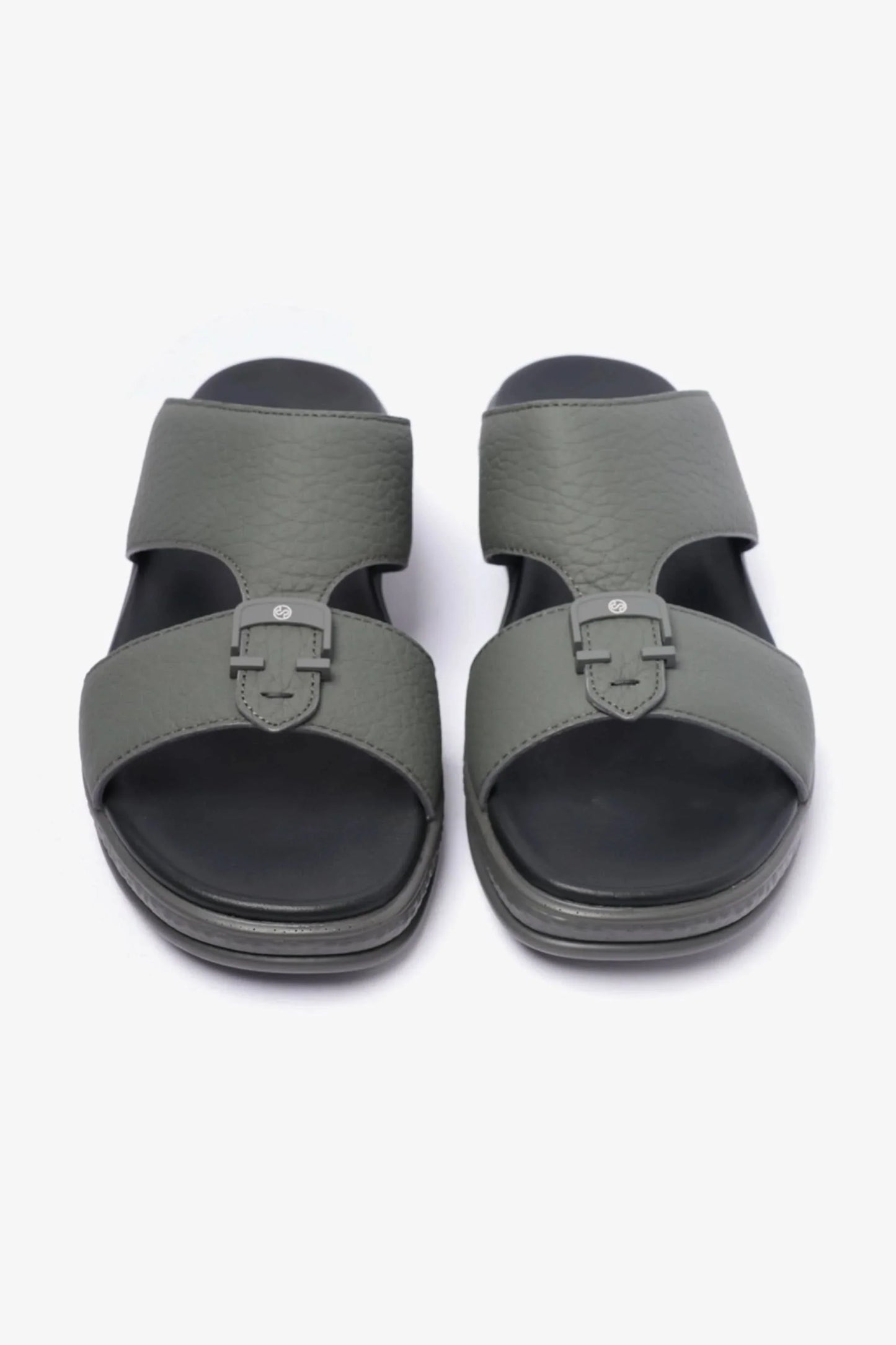 Comfort Plus Men's Stylish Trim Leather Sandals Grey MSDCPD103