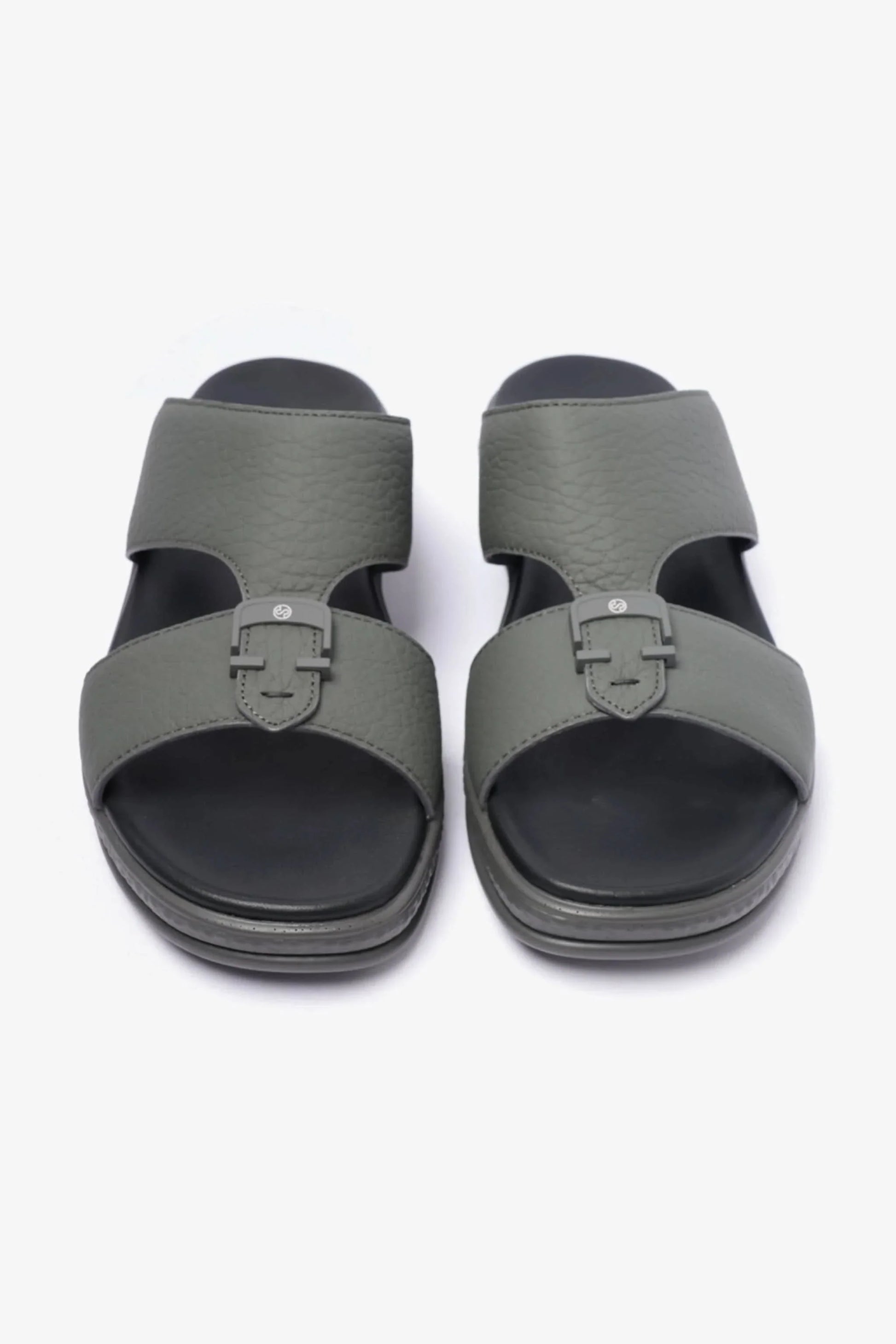 Comfort Plus Men's Stylish Trim Leather Sandals Grey MSDCPD103