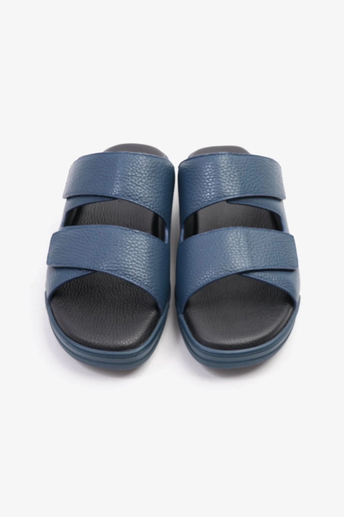 Cavalier Uomo Men's Leather Arabic Sandals Navy MSDCVHAR315